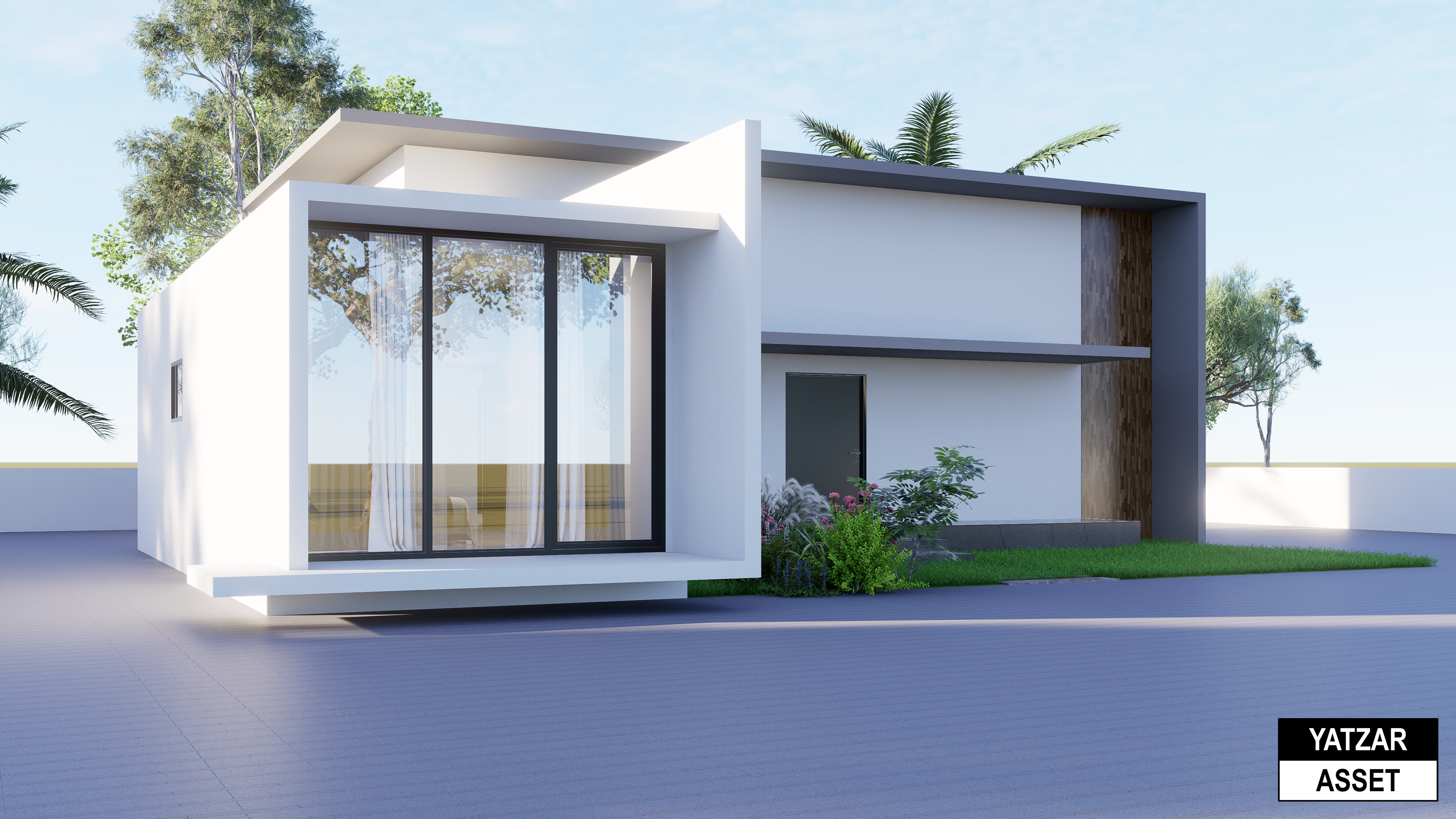 Yatzar Asset | Modern 1BHK House | Blender 3D Model | 1264 sq.ft.