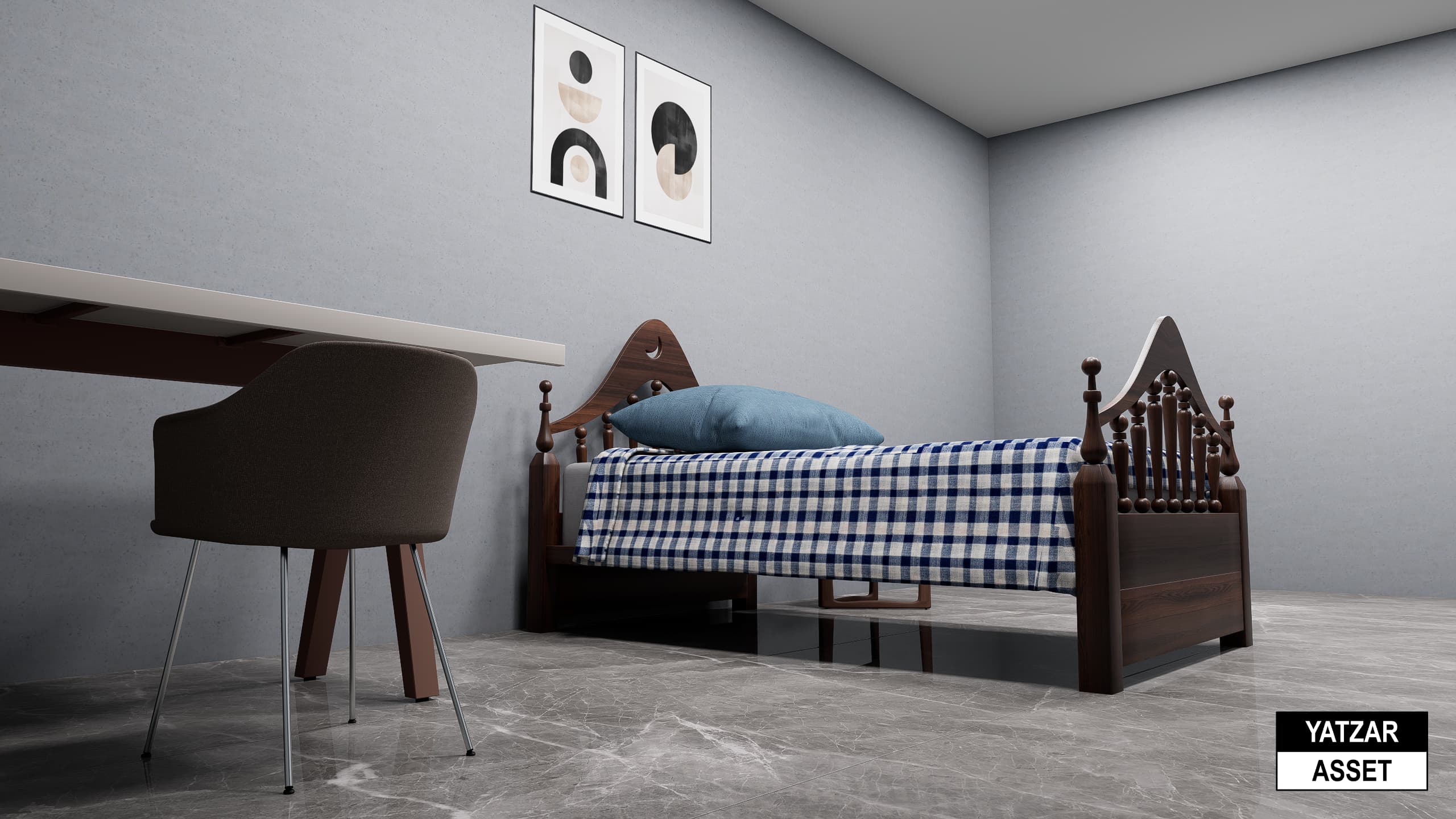 Yatzar Asset | Bed | Blender Model