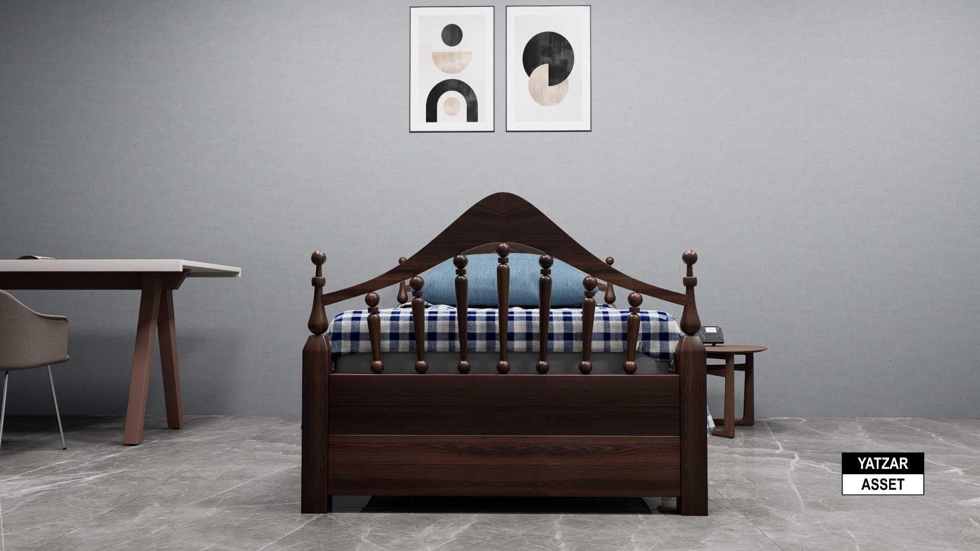 Yatzar Asset | Bed | Blender Model