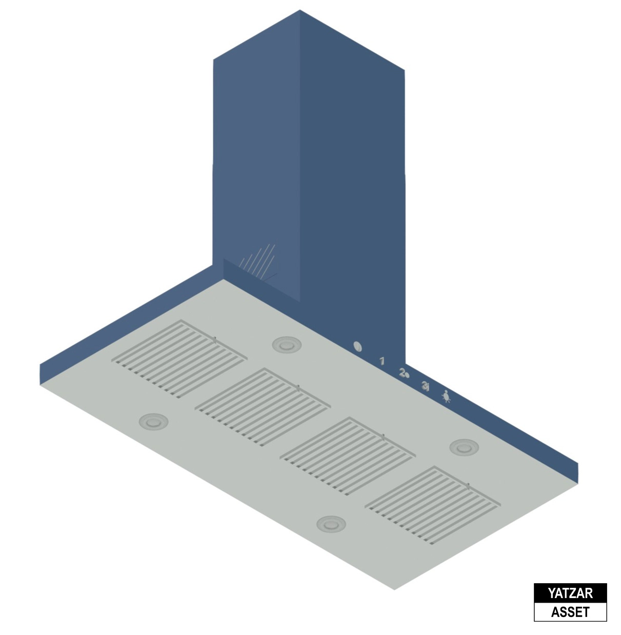 Yatzar Asset | Bosch | 4 Supra Glass 120 cm Baffle Filter Ceiling Mounted Kitchen Chimney With Suction Capacity