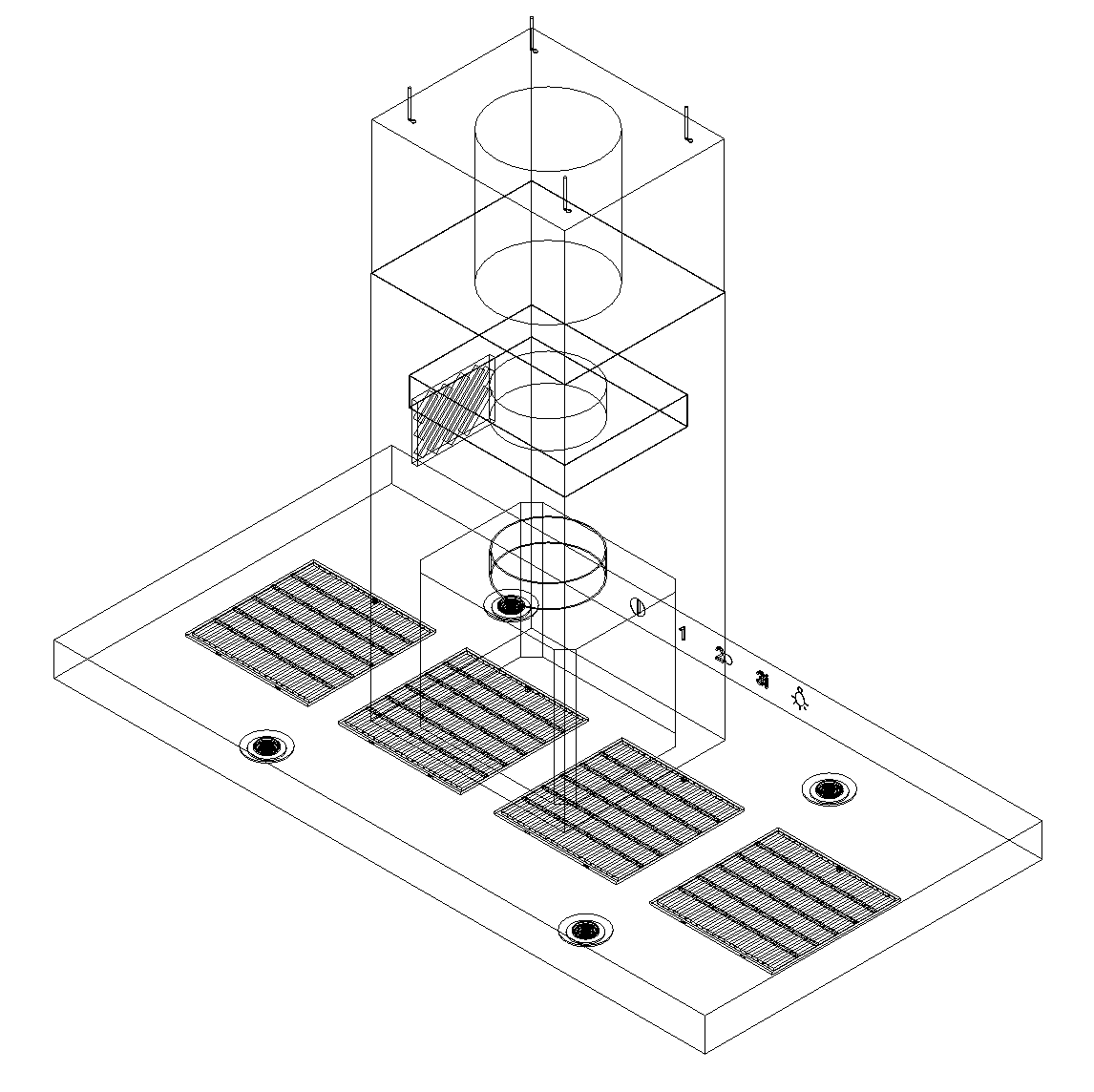 Yatzar Asset | Bosch | 4 Supra Glass 120 cm Baffle Filter Ceiling Mounted Kitchen Chimney With Suction Capacity