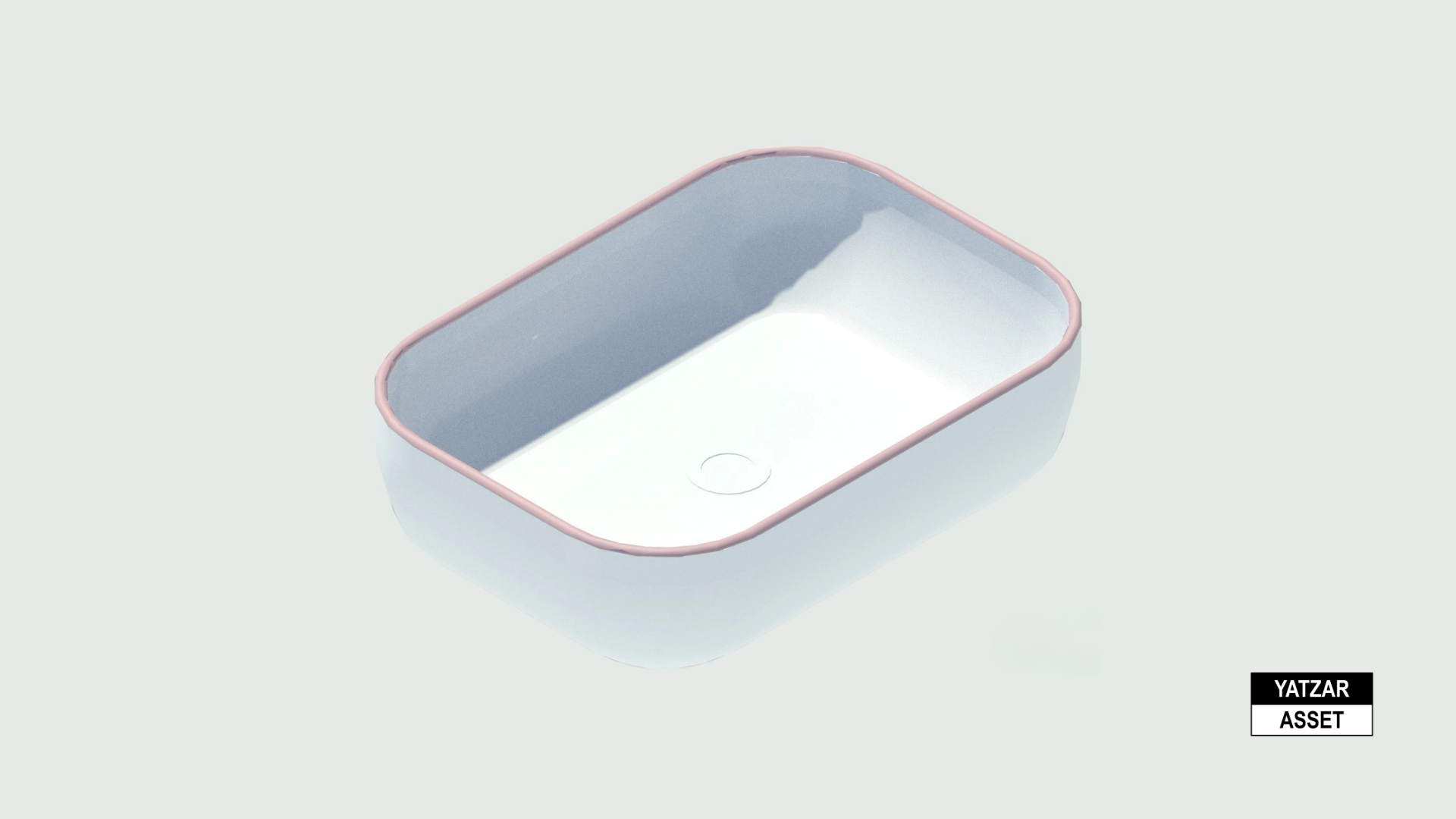 Yatzar Asset | Cera | Cera Lustre Glitz Campa L Glitz Thin Rim Tabletop Wash Basin - Rose Gold