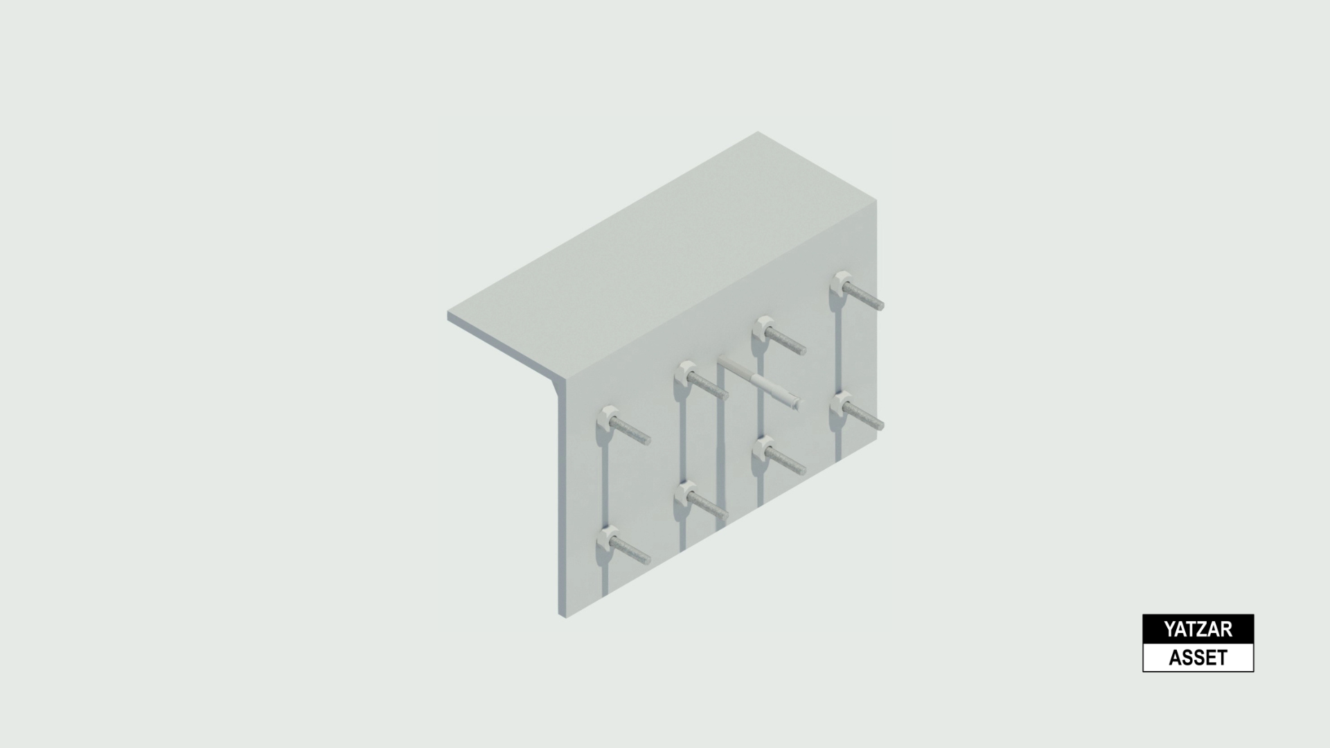 Yatzar Asset | Ingal | Bridge Barrier Mounting Bracket 16mm | Revit Model