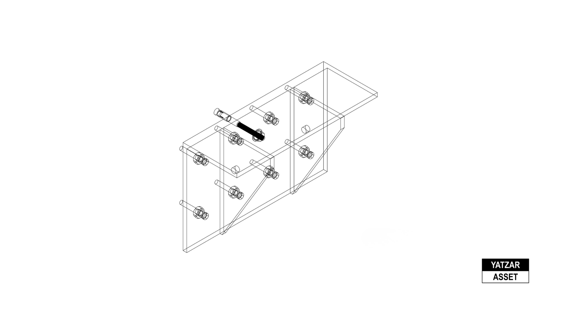 Yatzar Asset | Ingal | Bridge Barrier Mounting Bracket 16mm | Revit Model
