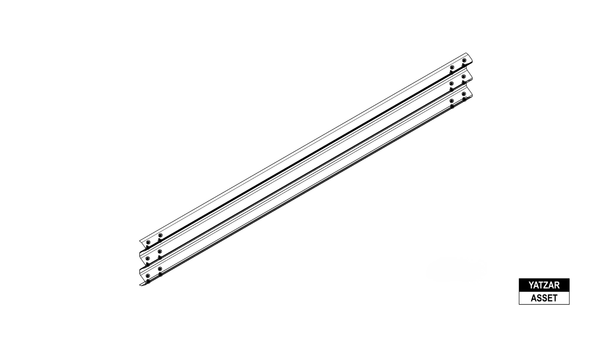Yatzar Asset | Ingal | Thrie-Beam GuardRail 4000mm NLL | Revit Model