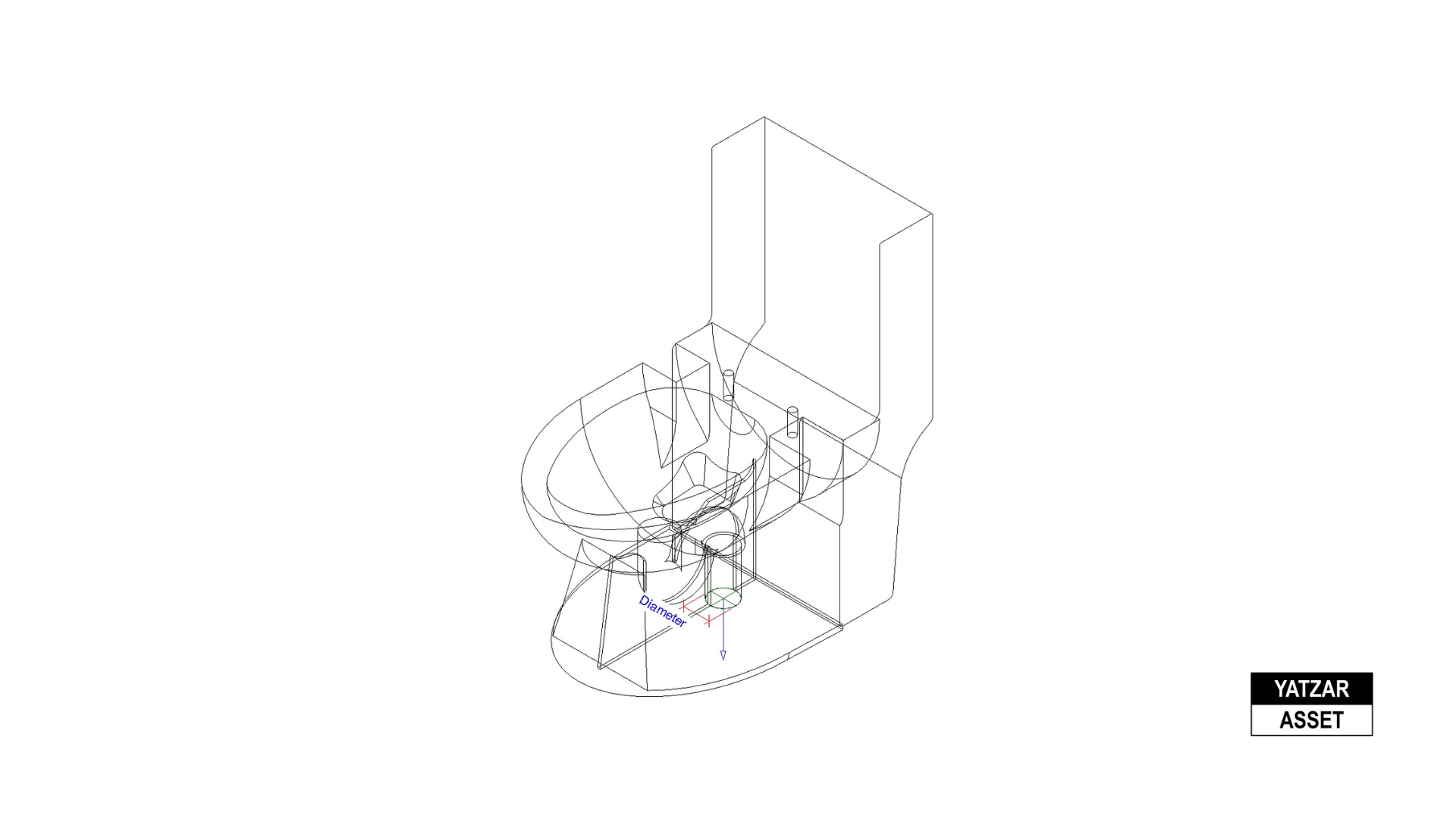 Yatzar Asset | Jaquar | Fusion Rimless Single Piece Western Commode with UF Soft Close Slim Seat Cover| Revit Model
