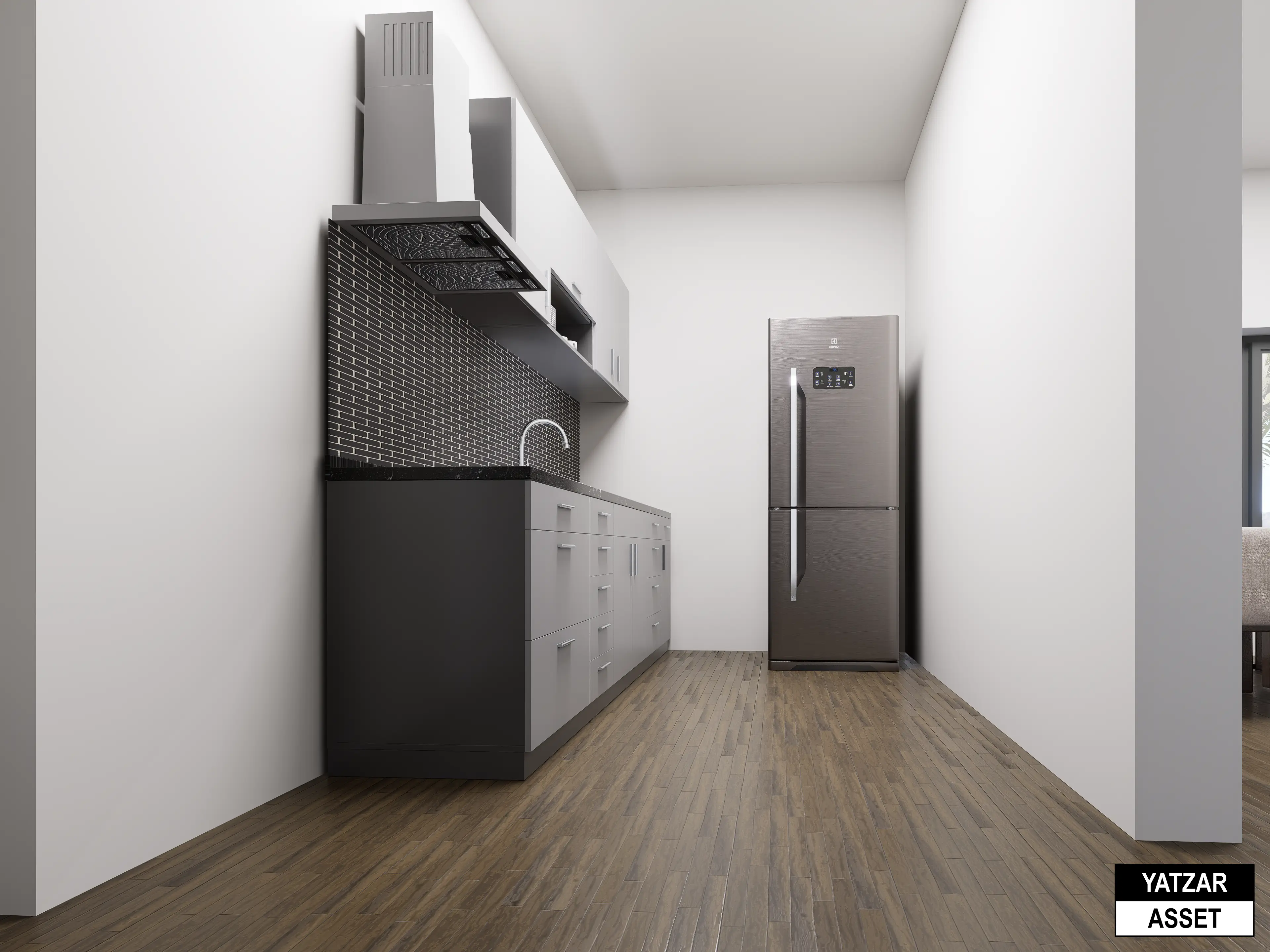 Yatzar Asset | Modern 1BHK House | Blender 3D Model | 1031 sq.ft.