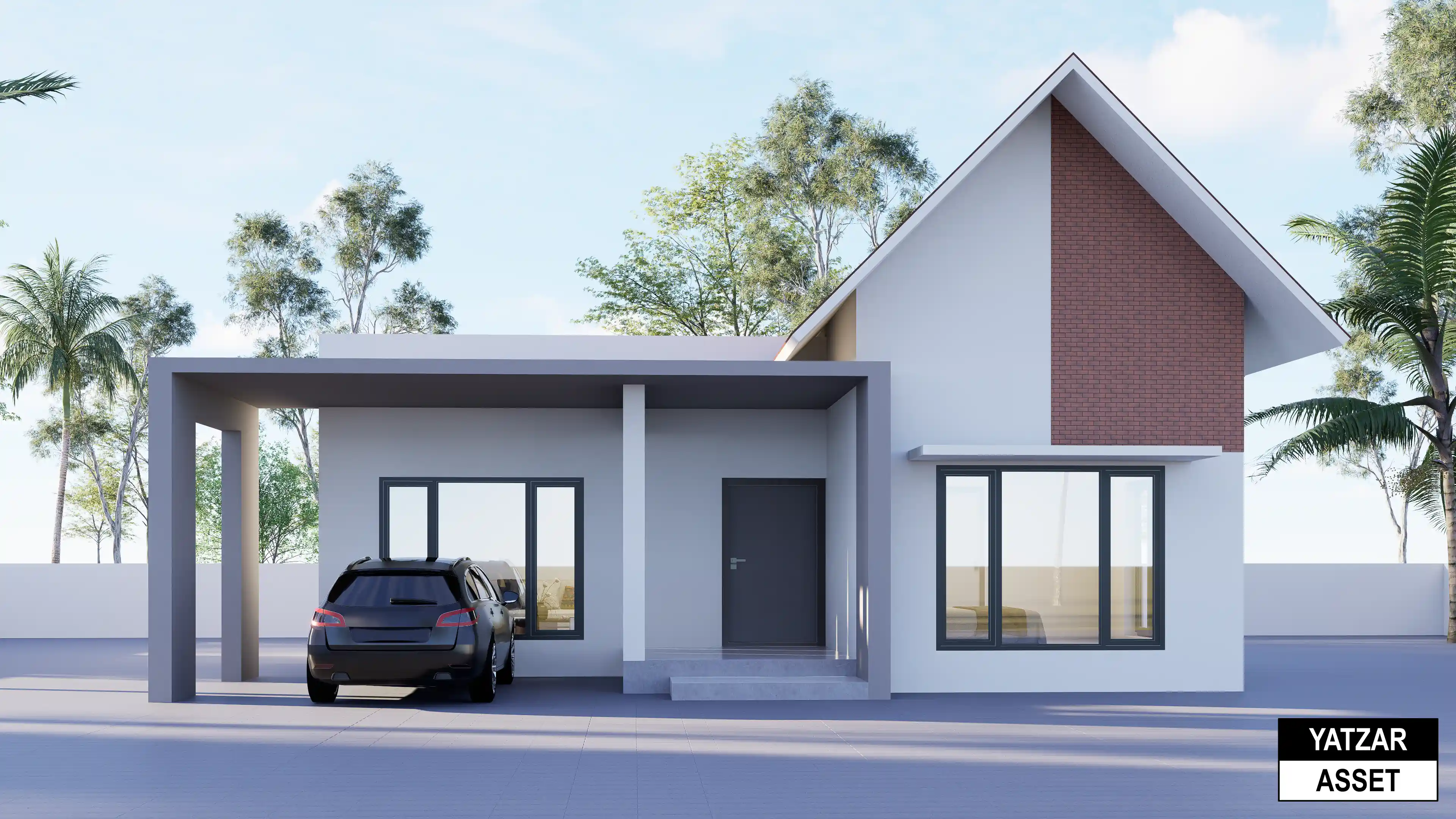 Yatzar Asset | Modern 1BHK House | Blender 3D Model | 1177 sq.ft.