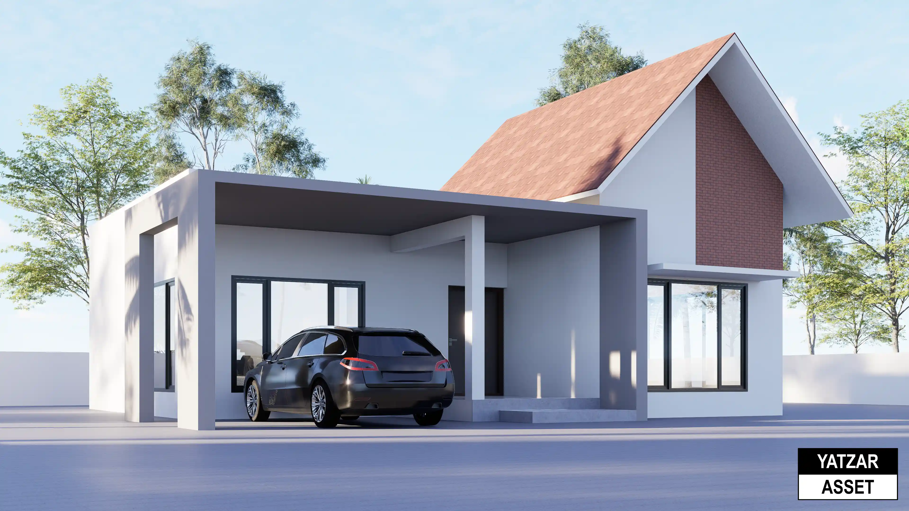 Yatzar Asset | Modern 1BHK House | Blender 3D Model | 1177 sq.ft.