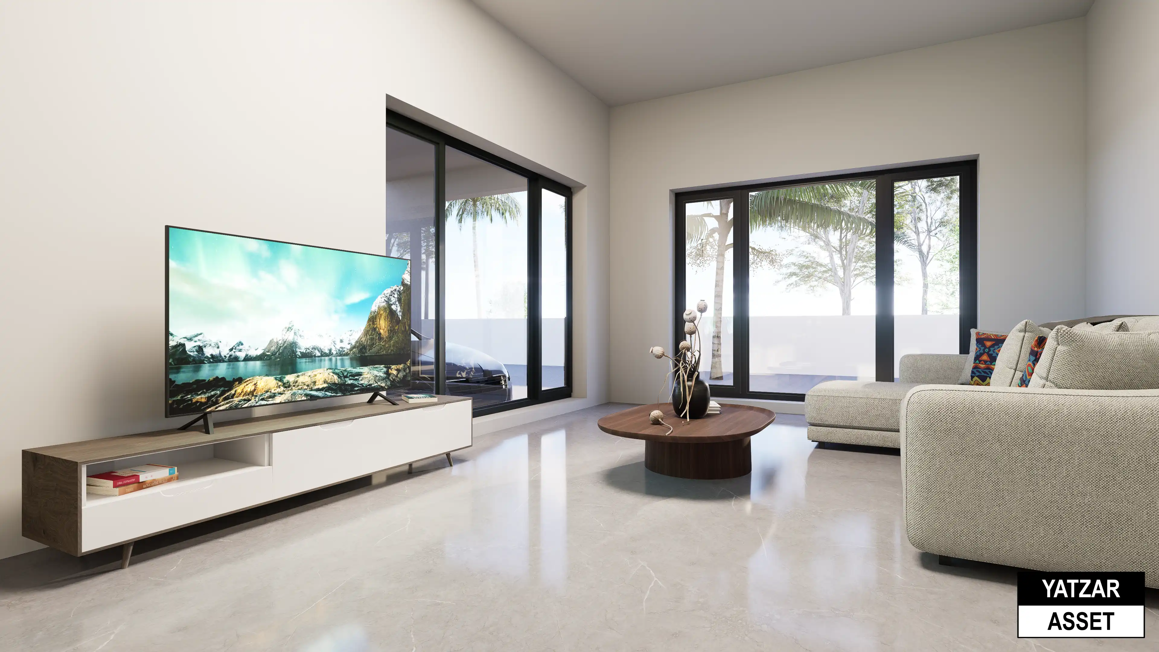 Yatzar Asset | Modern 1BHK House | Blender 3D Model | 1177 sq.ft.