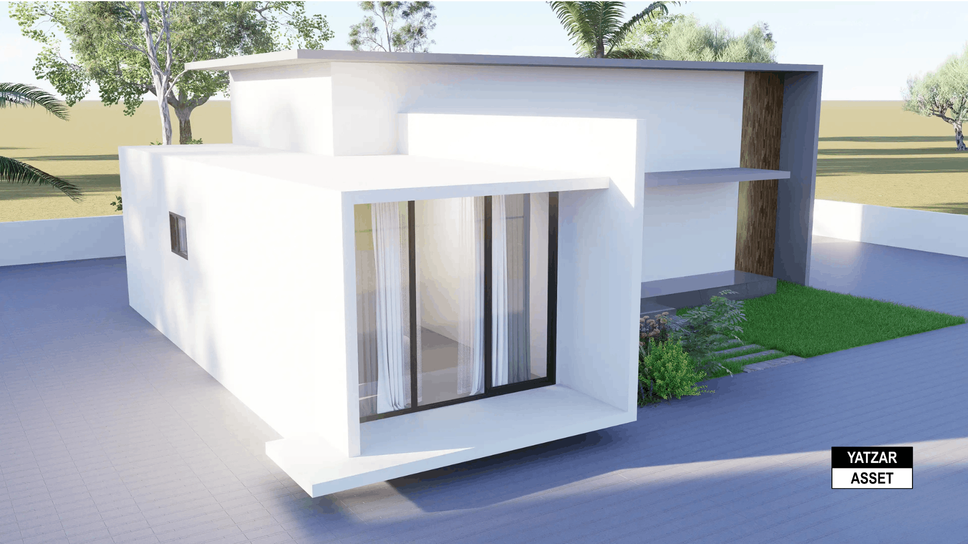 Yatzar Asset | Modern 1BHK House | Blender 3D Model | 1264 sq.ft.