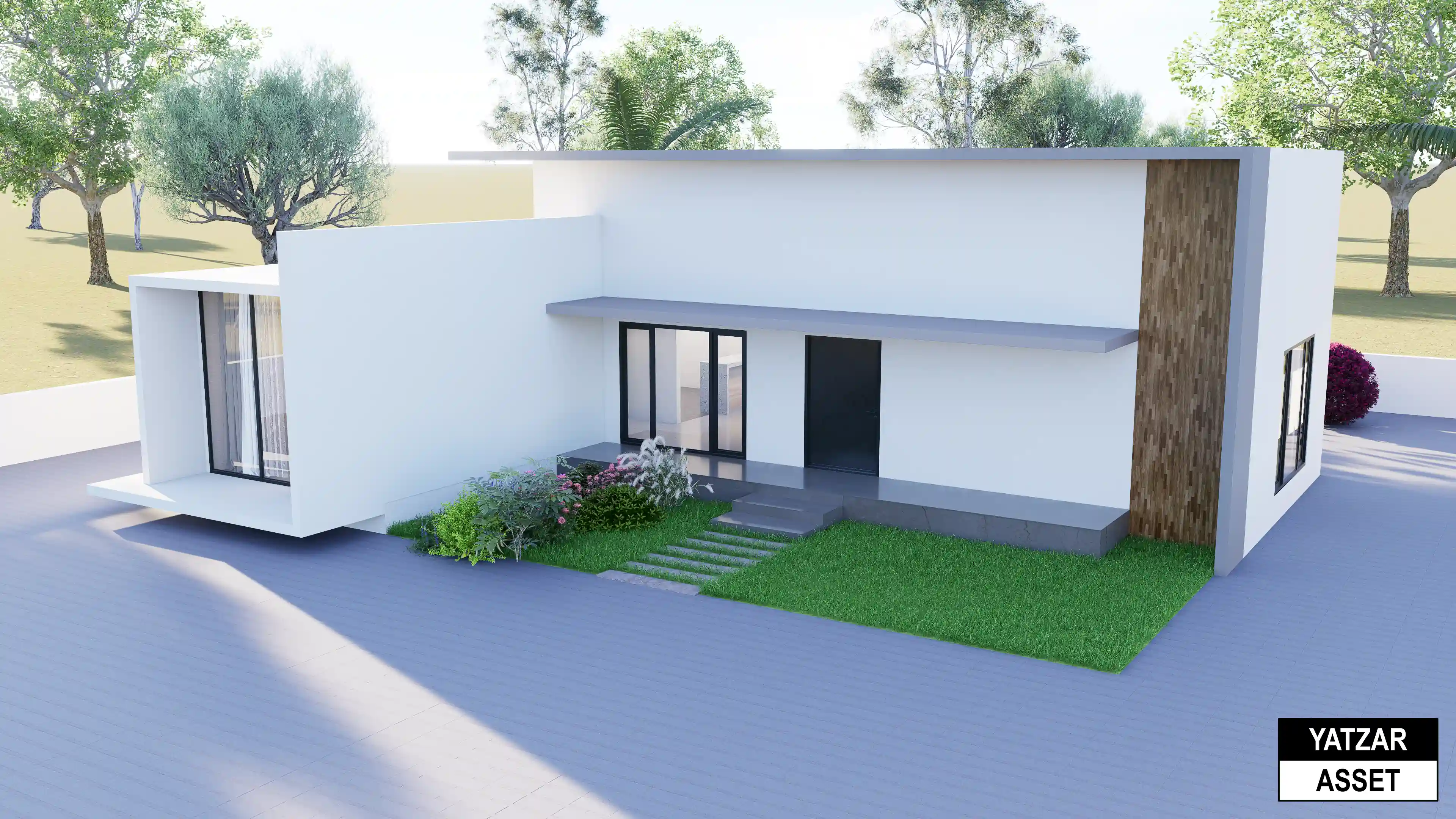 Yatzar Asset | Modern 1BHK House | Blender 3D Model | 1264 sq.ft.