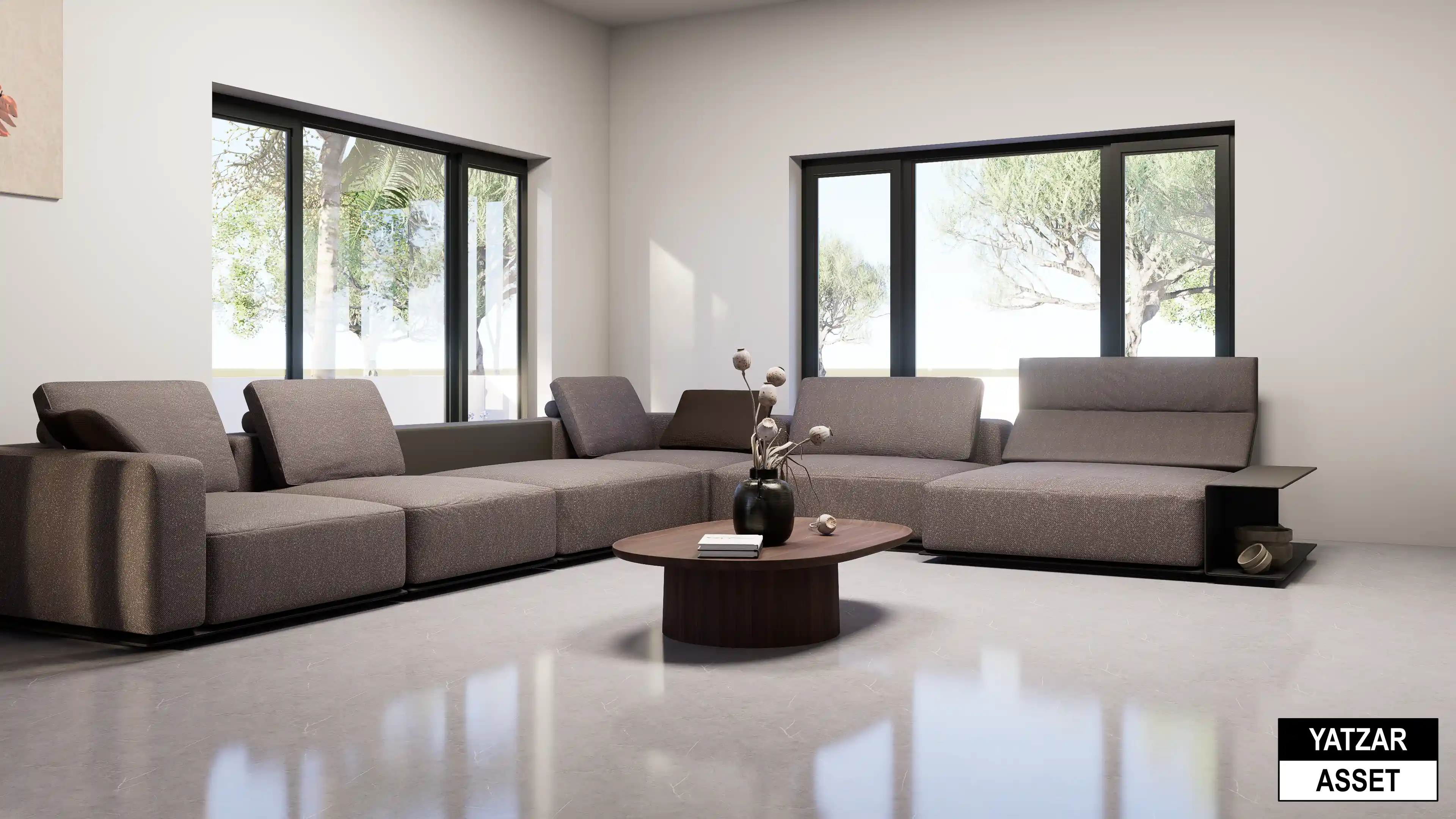 Yatzar Asset | Modern 1BHK House | Blender 3D Model | 1264 sq.ft.