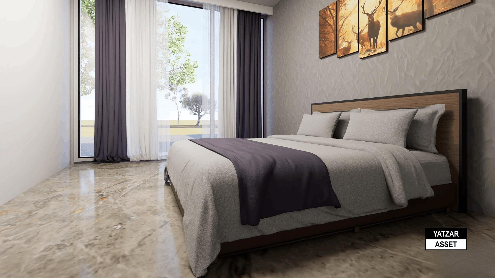Yatzar Asset | Modern 1BHK House | Blender 3D Model | 1264 sq.ft.