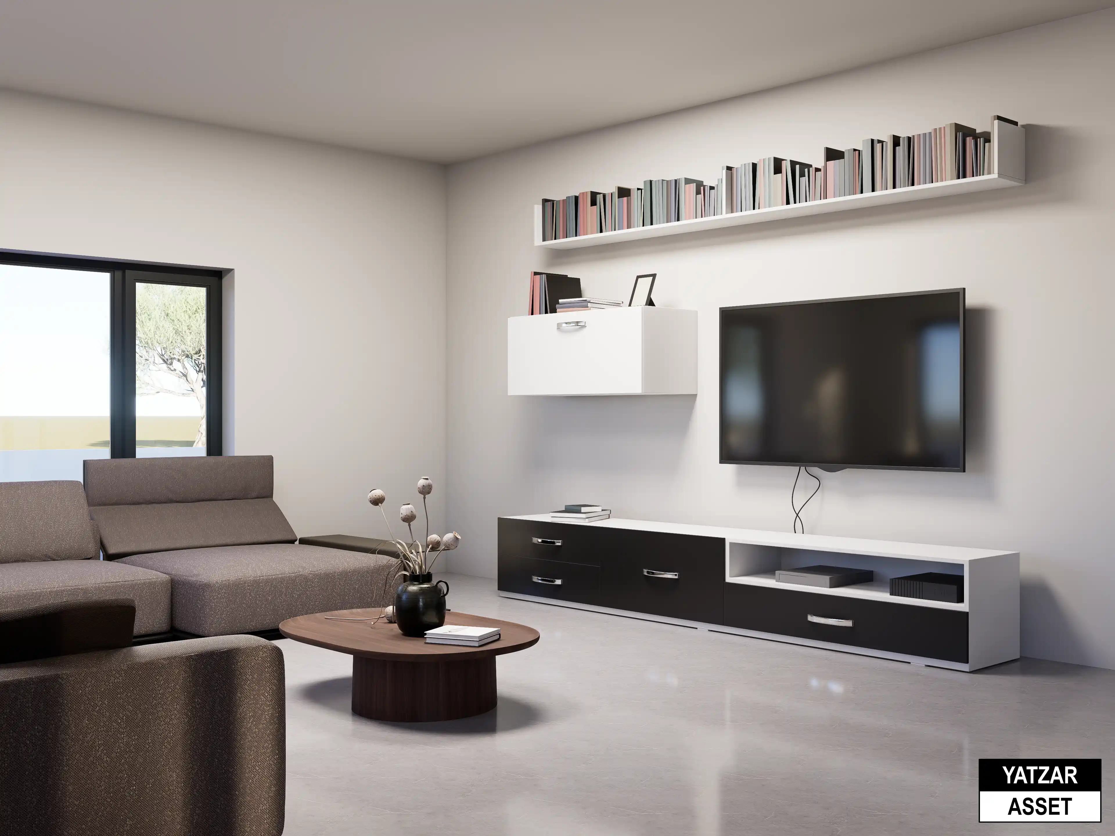 Yatzar Asset | Modern 1BHK House | Blender 3D Model | 1264 sq.ft.