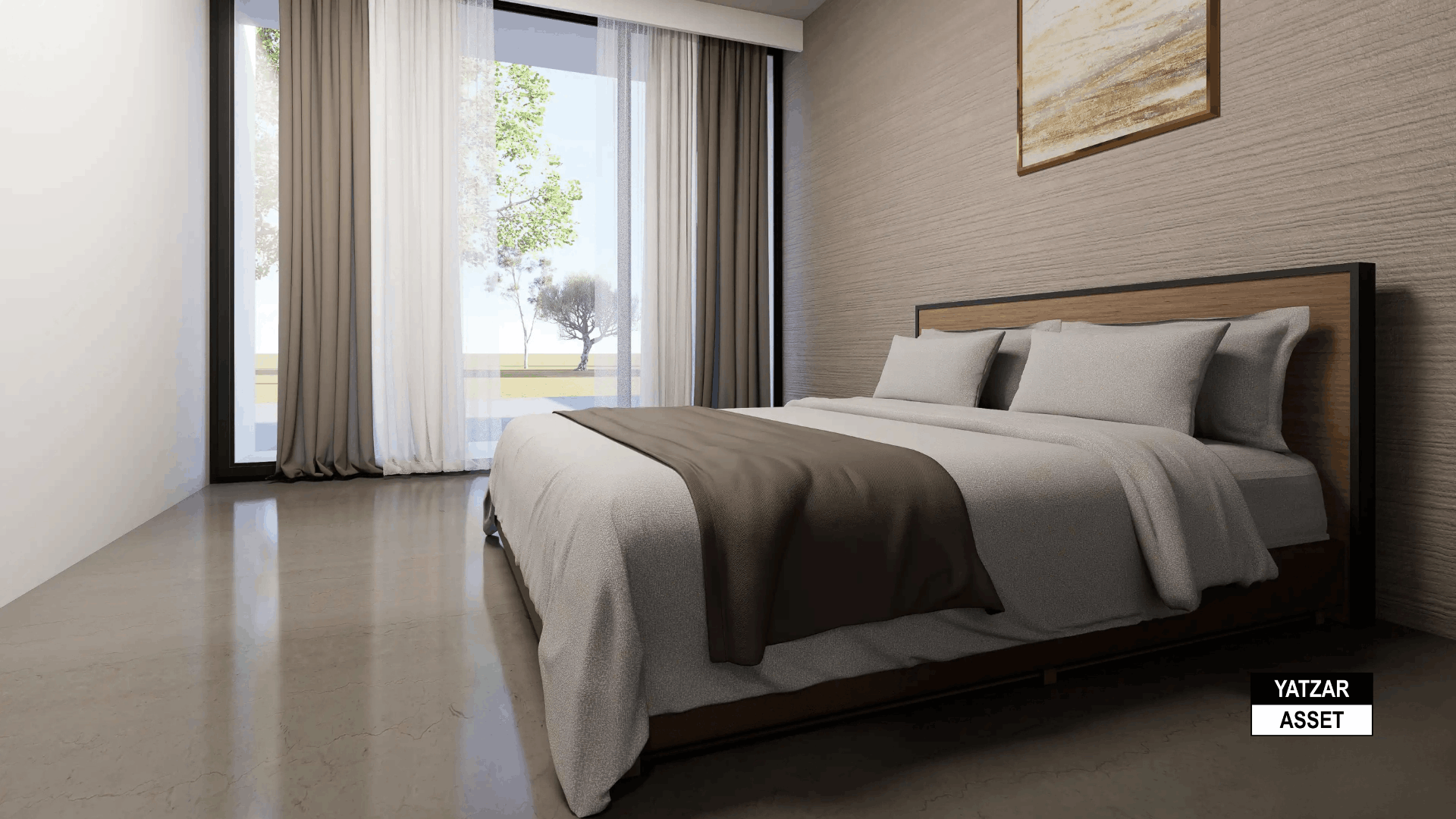 Yatzar Asset | Modern 1BHK House | Blender 3D Model | 1264 sq.ft.
