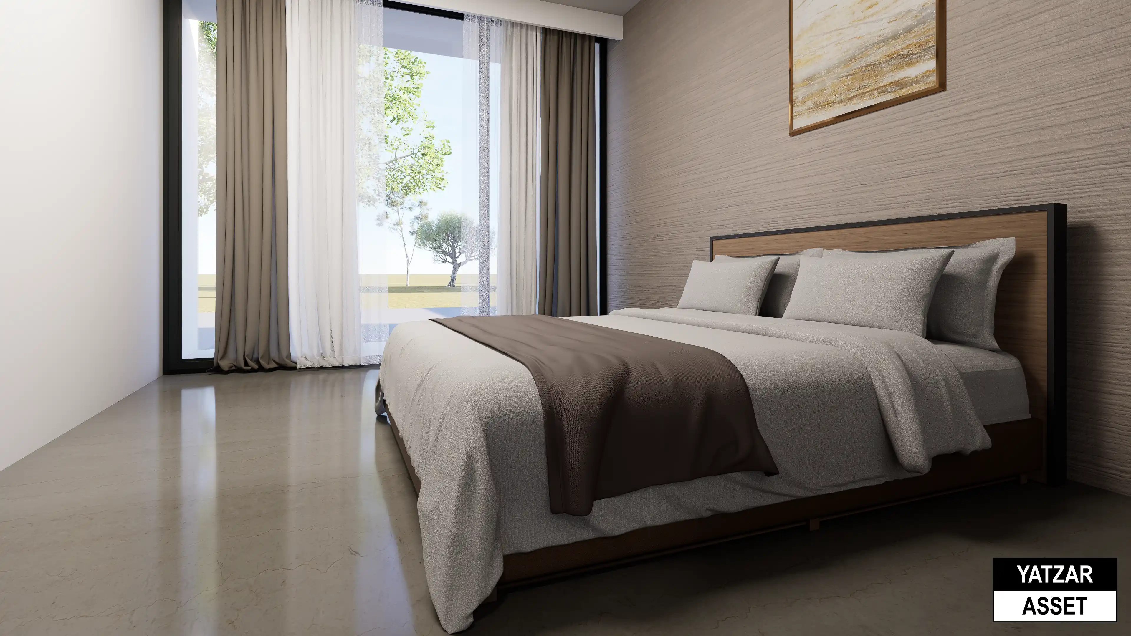 Yatzar Asset | Modern 1BHK House | Blender 3D Model | 1264 sq.ft.