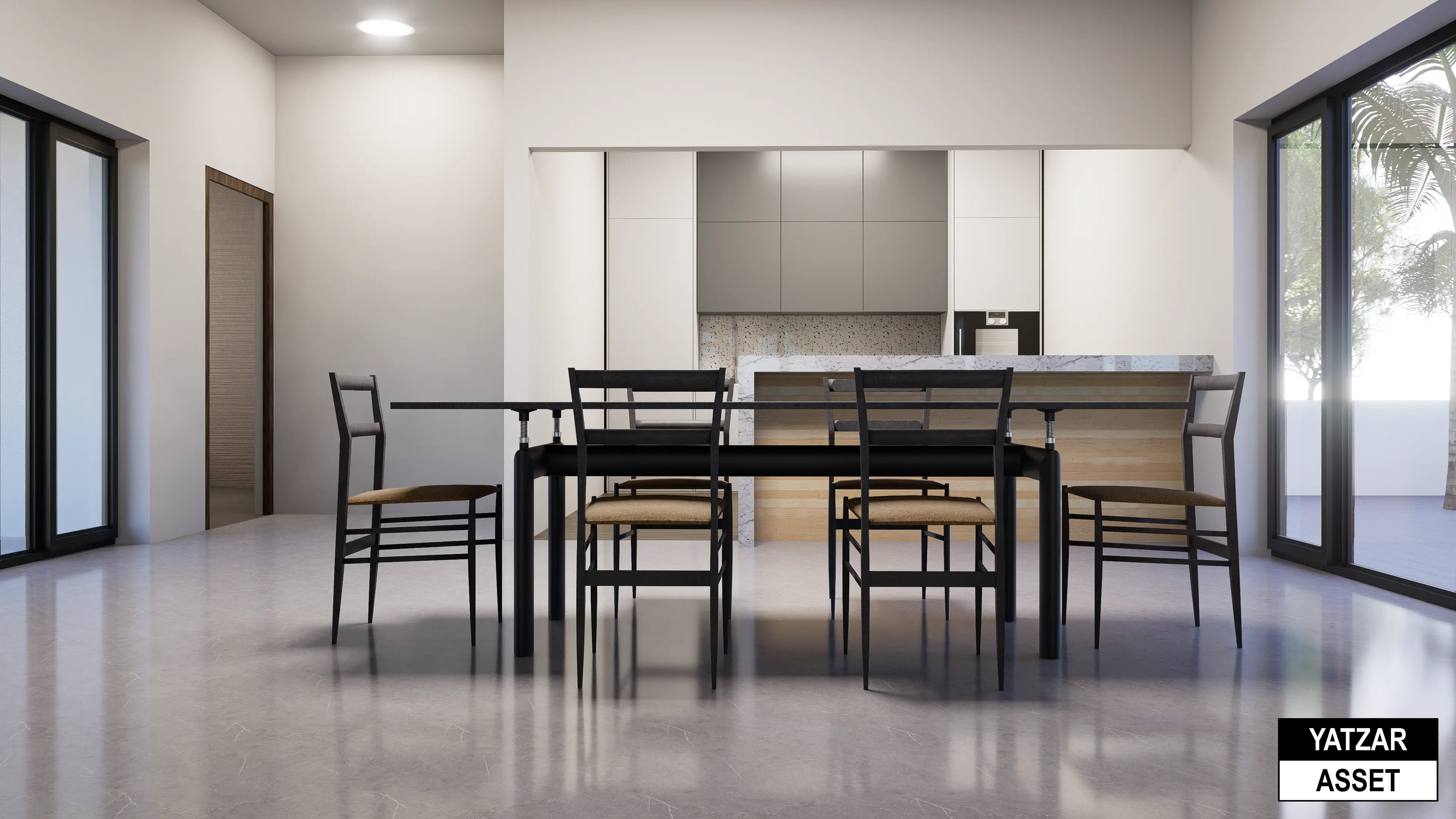 Yatzar Asset | Modern 1BHK House | Blender 3D Model | 1264 sq.ft.