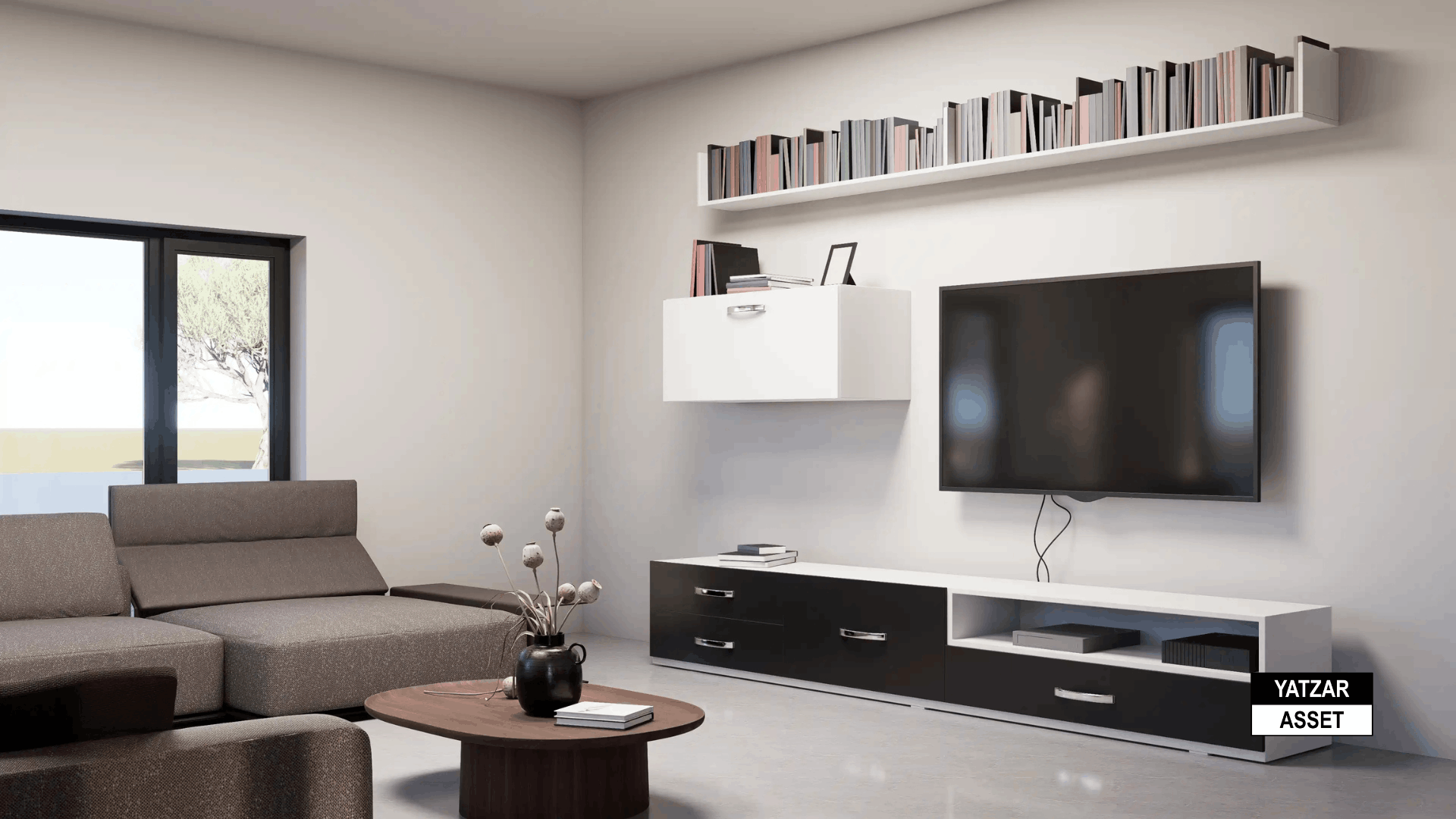 Yatzar Asset | Modern 1BHK House | Blender 3D Model | 1264 sq.ft.