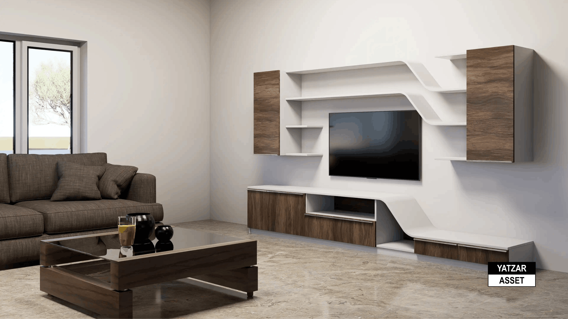 Yatzar Asset | Modern 1BHK House | Blender 3D Model | 1264 sq.ft.