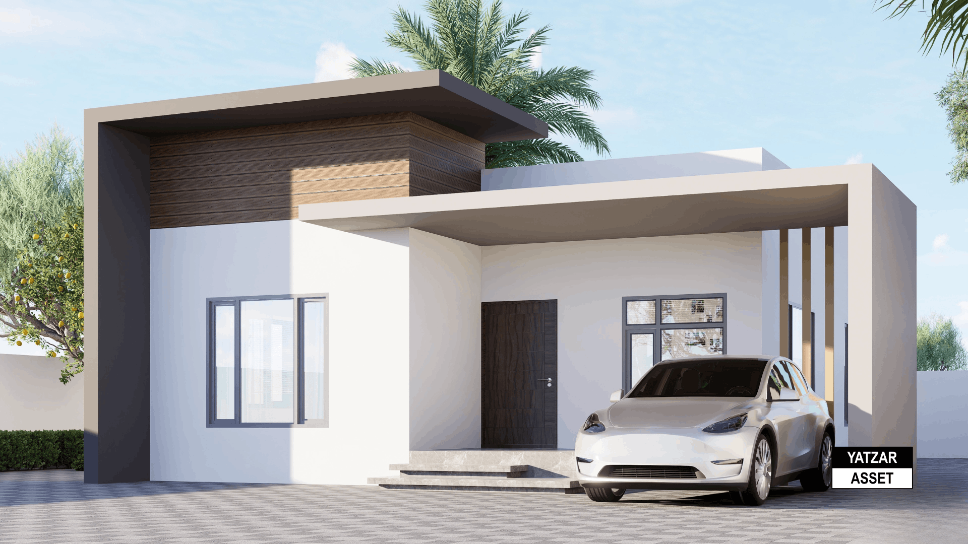 Yatzar Asset | Modern 2BHK House | Blender 3D Model | 1308 sq.ft.