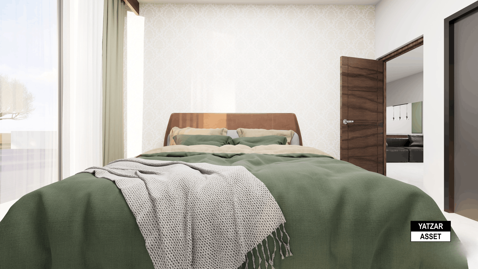 Yatzar Asset | Modern 2BHK House | Blender 3D Model | 1161 sq.ft.