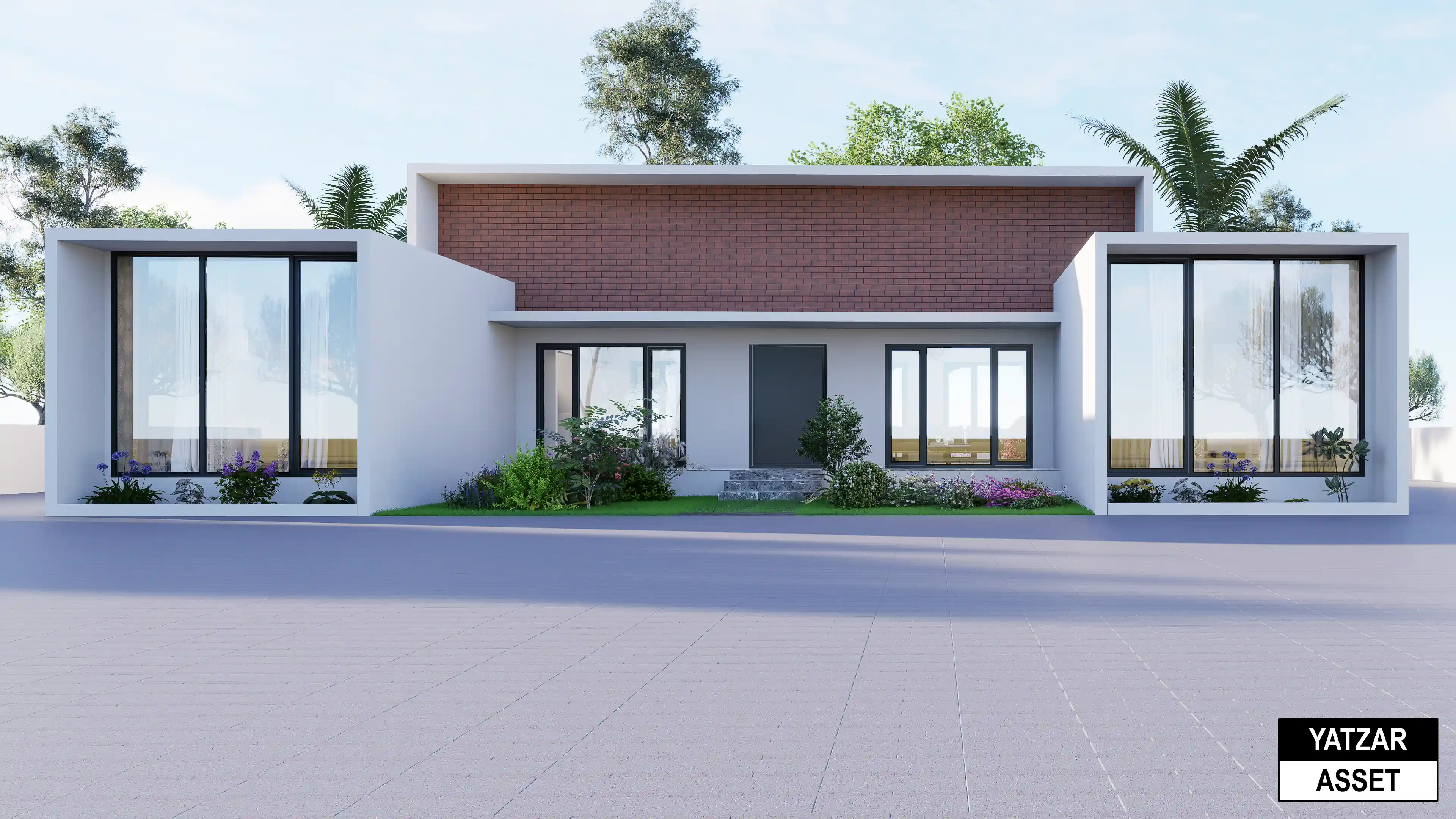 Yatzar Asset | Modern 2BHK House | Blender 3D Model | 1539 sq.ft.
