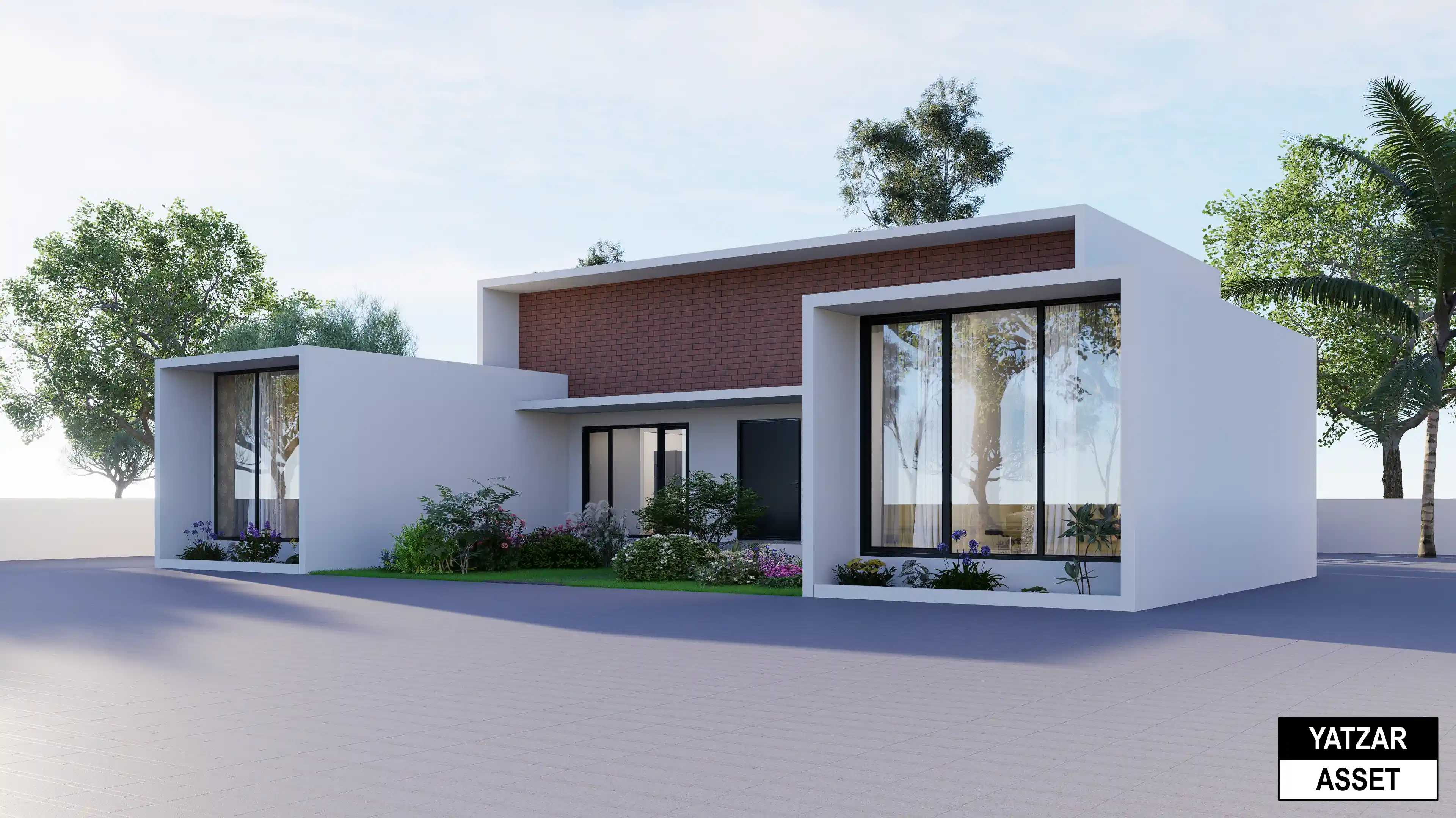 Yatzar Asset | Modern 2BHK House | Blender 3D Model | 1539 sq.ft.