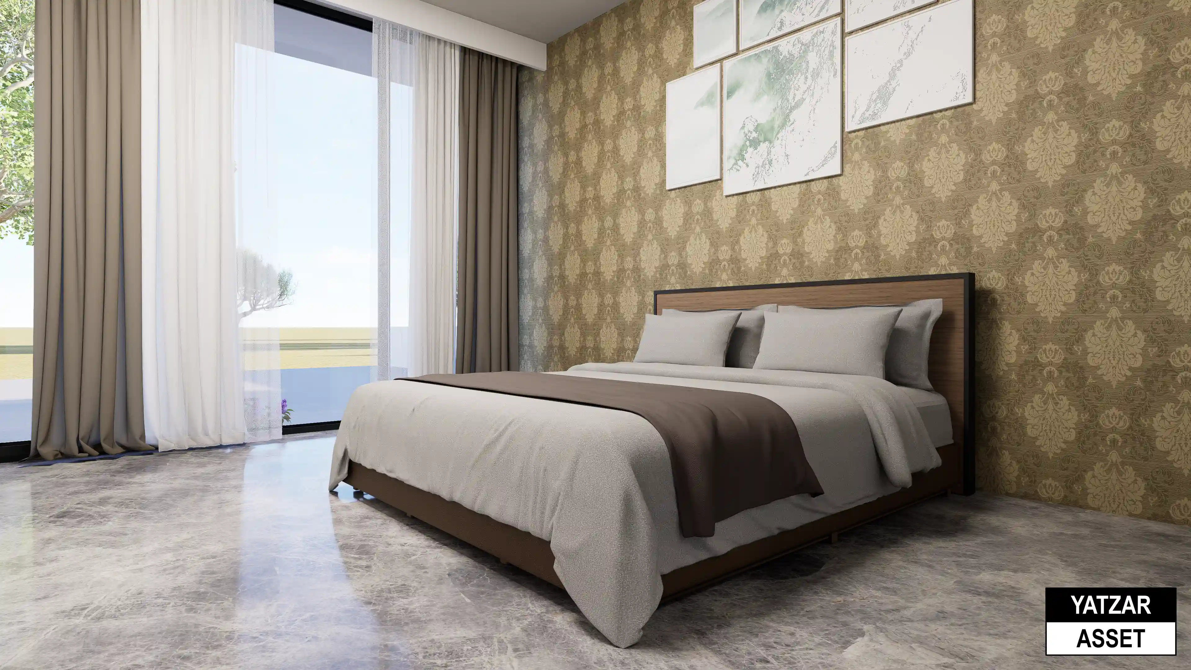 Yatzar Asset | Modern 2BHK House | Blender 3D Model | 1539 sq.ft.