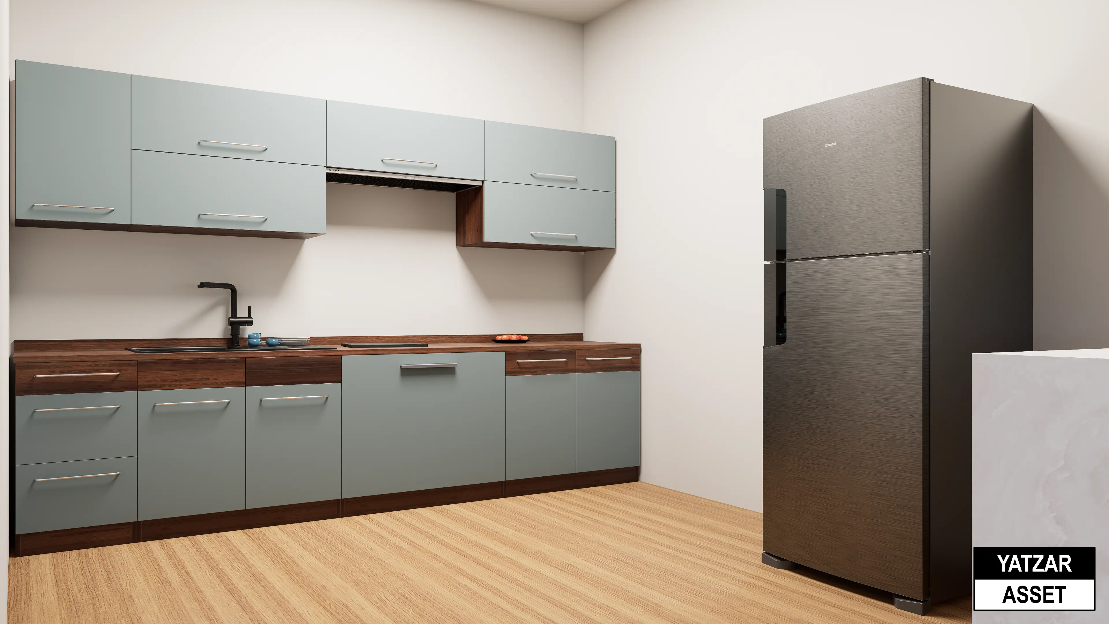 Yatzar Asset | Modern 2BHK House | Blender 3D Model | 1539 sq.ft.