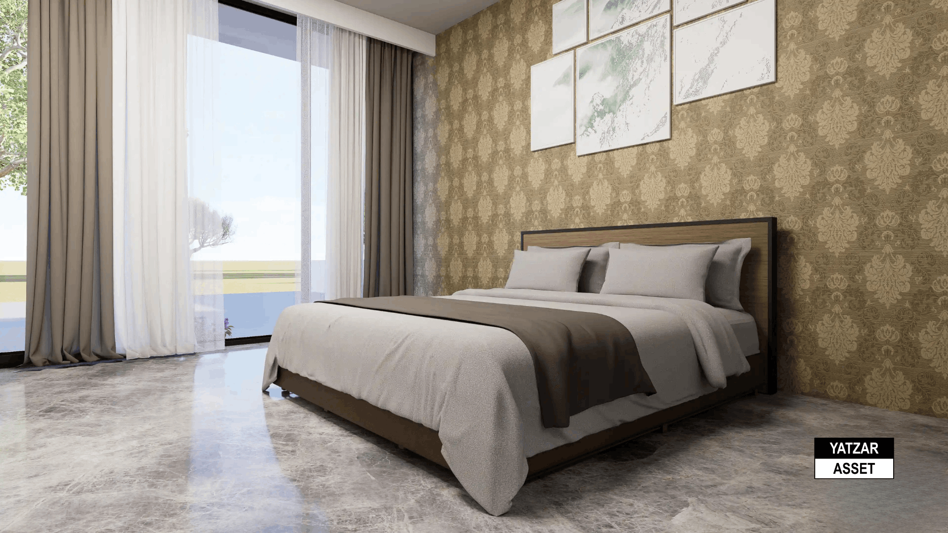 Yatzar Asset | Modern 2BHK House | Blender 3D Model | 1539 sq.ft.