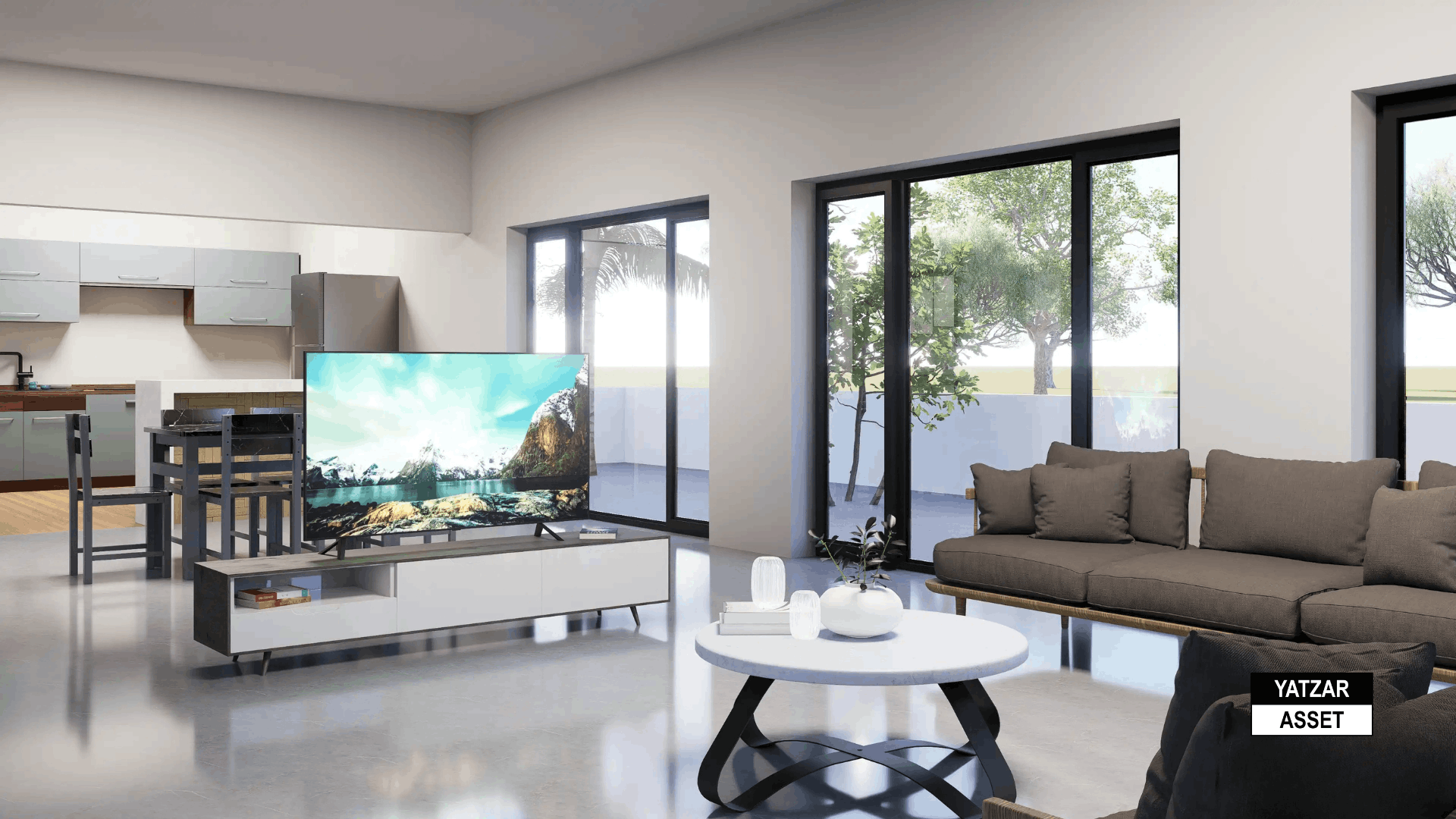 Yatzar Asset | Modern 2BHK House | Blender 3D Model | 1539 sq.ft.