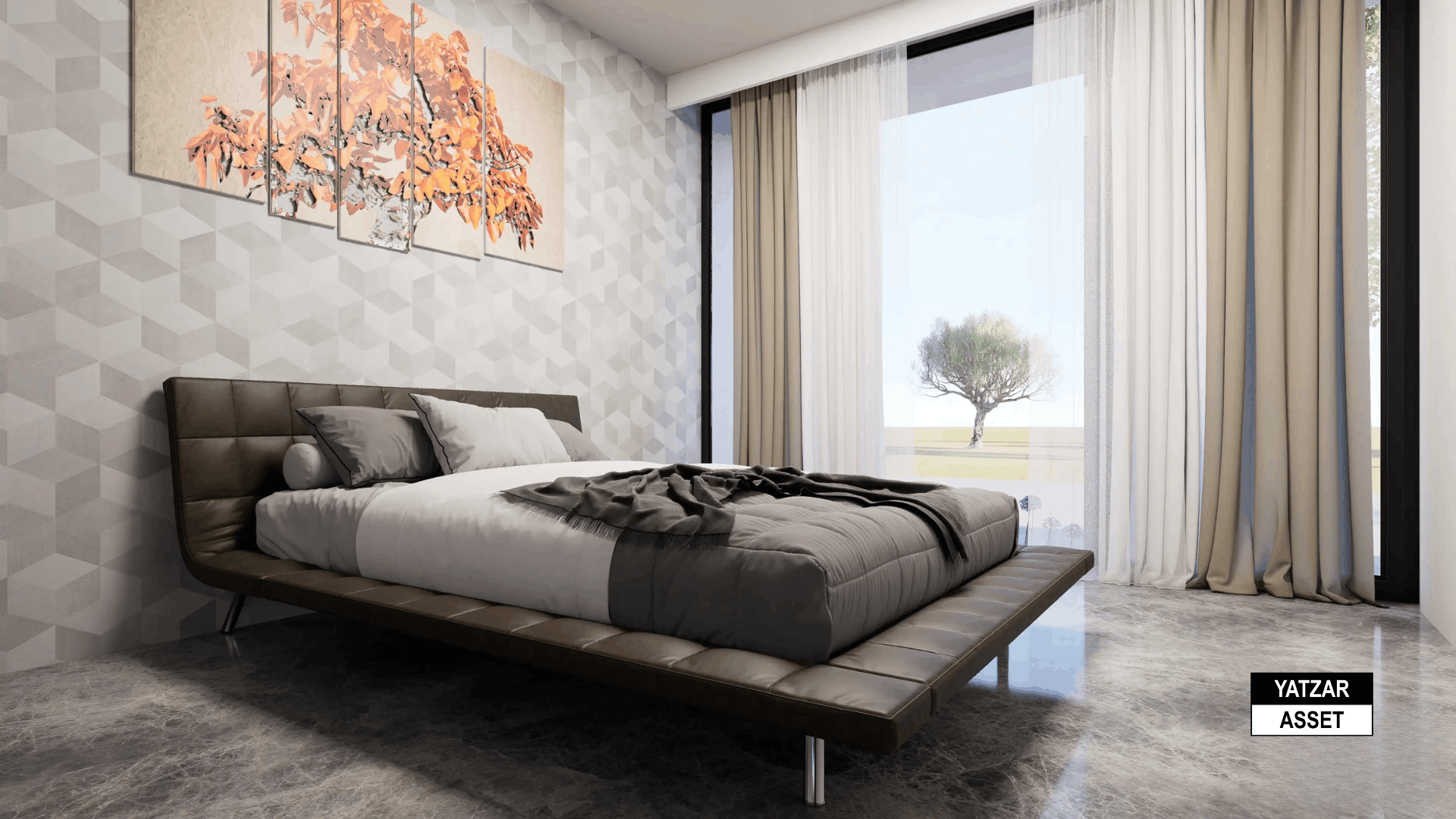 Yatzar Asset | Modern 2BHK House | Blender 3D Model | 1539 sq.ft.