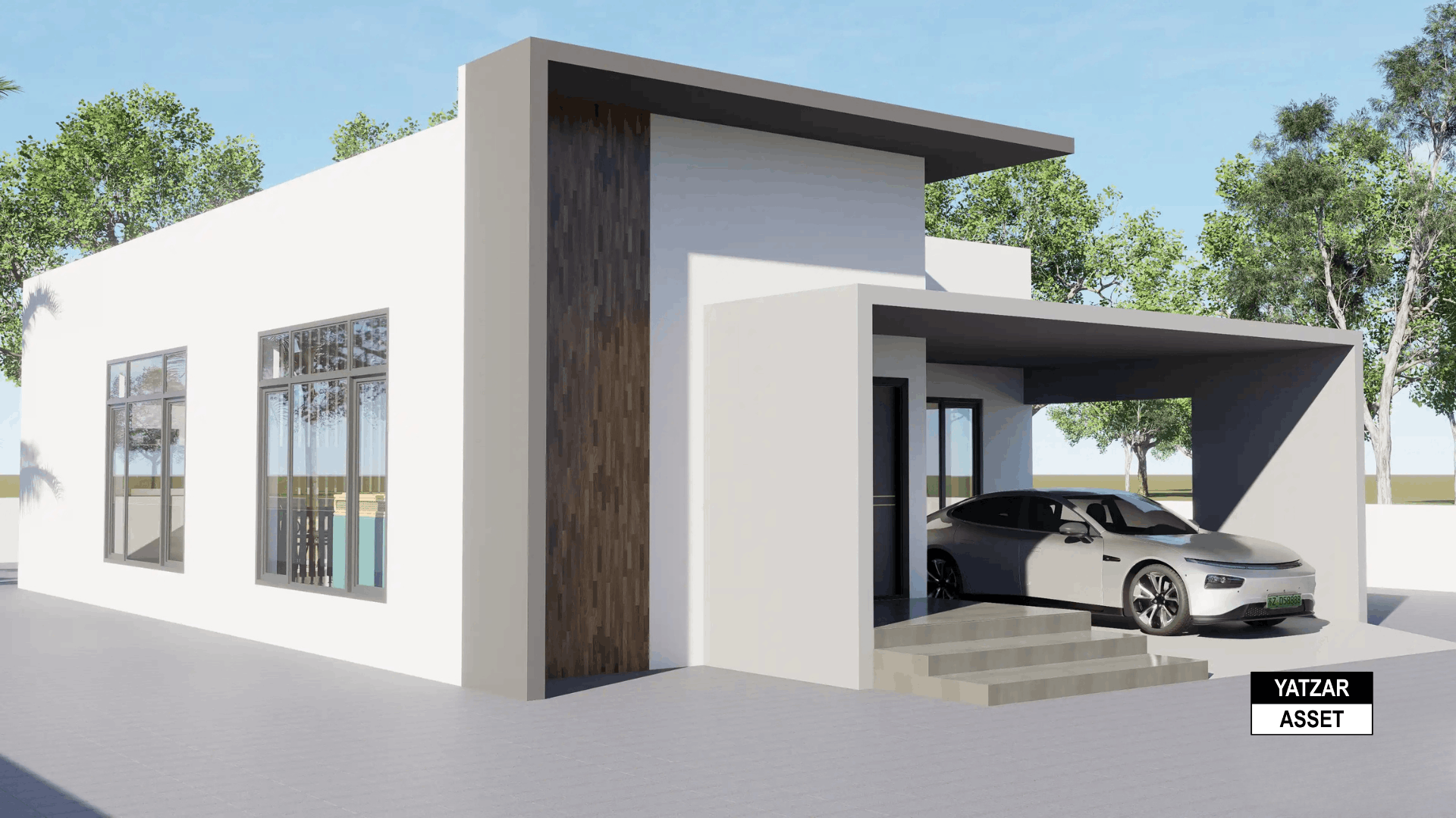 Yatzar Asset | Modern 2BHK House | Blender 3D Model | 1619 sq.ft.