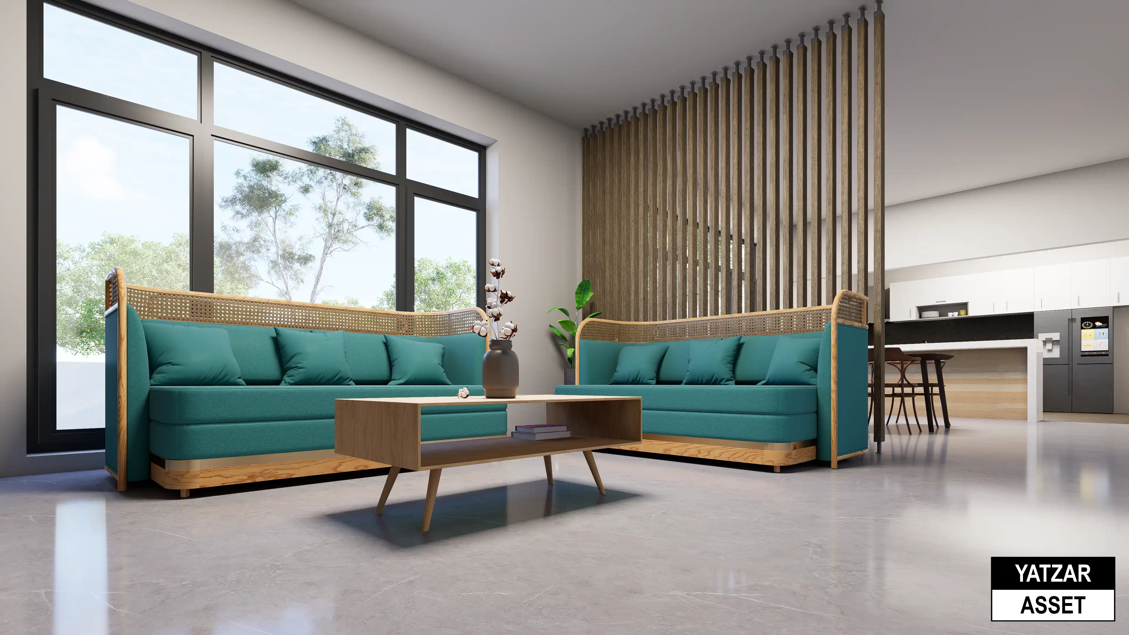 Yatzar Asset | Modern 2BHK House | Blender 3D Model | 1619 sq.ft.