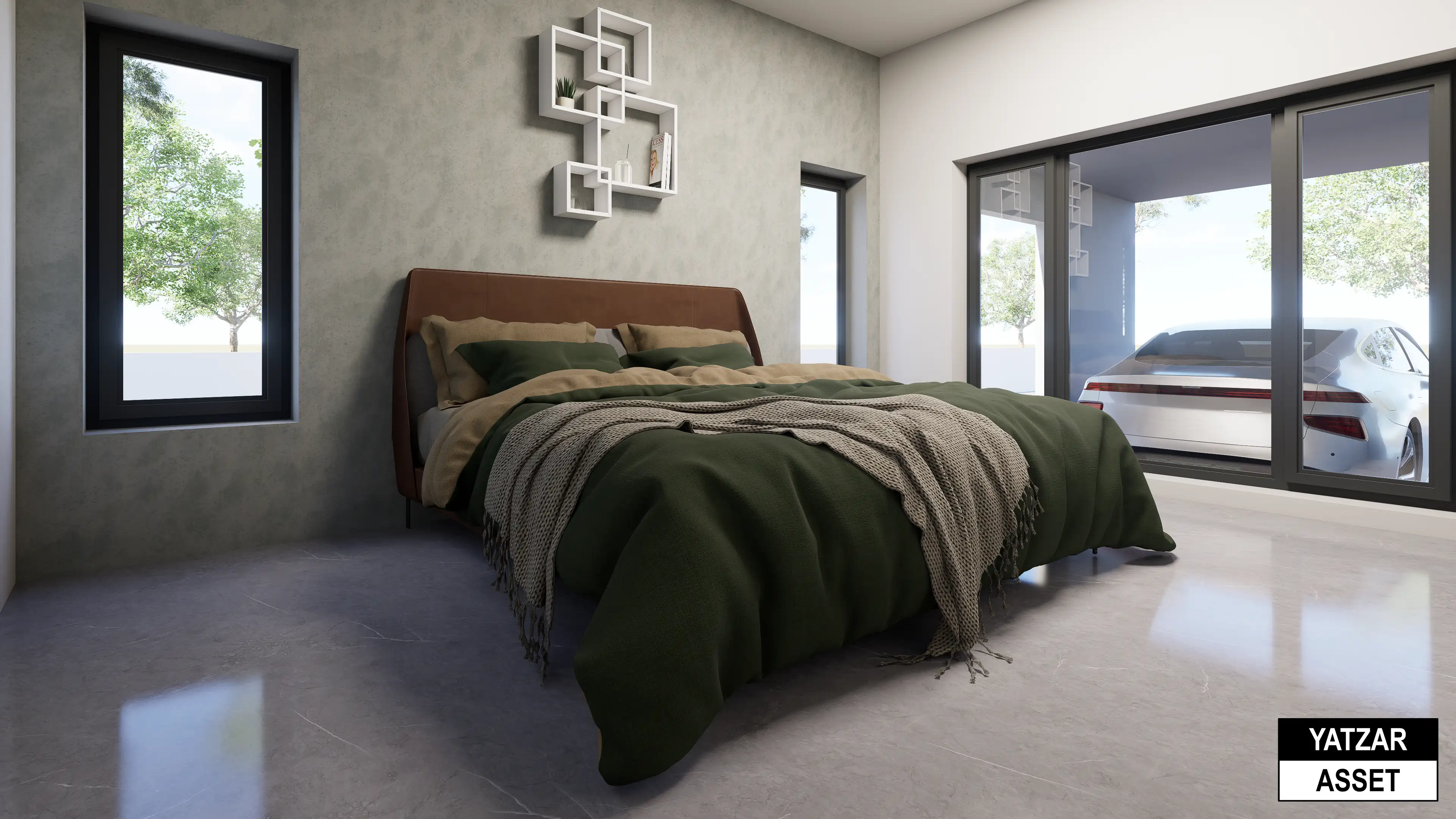 Yatzar Asset | Modern 2BHK House | Blender 3D Model | 1619 sq.ft.