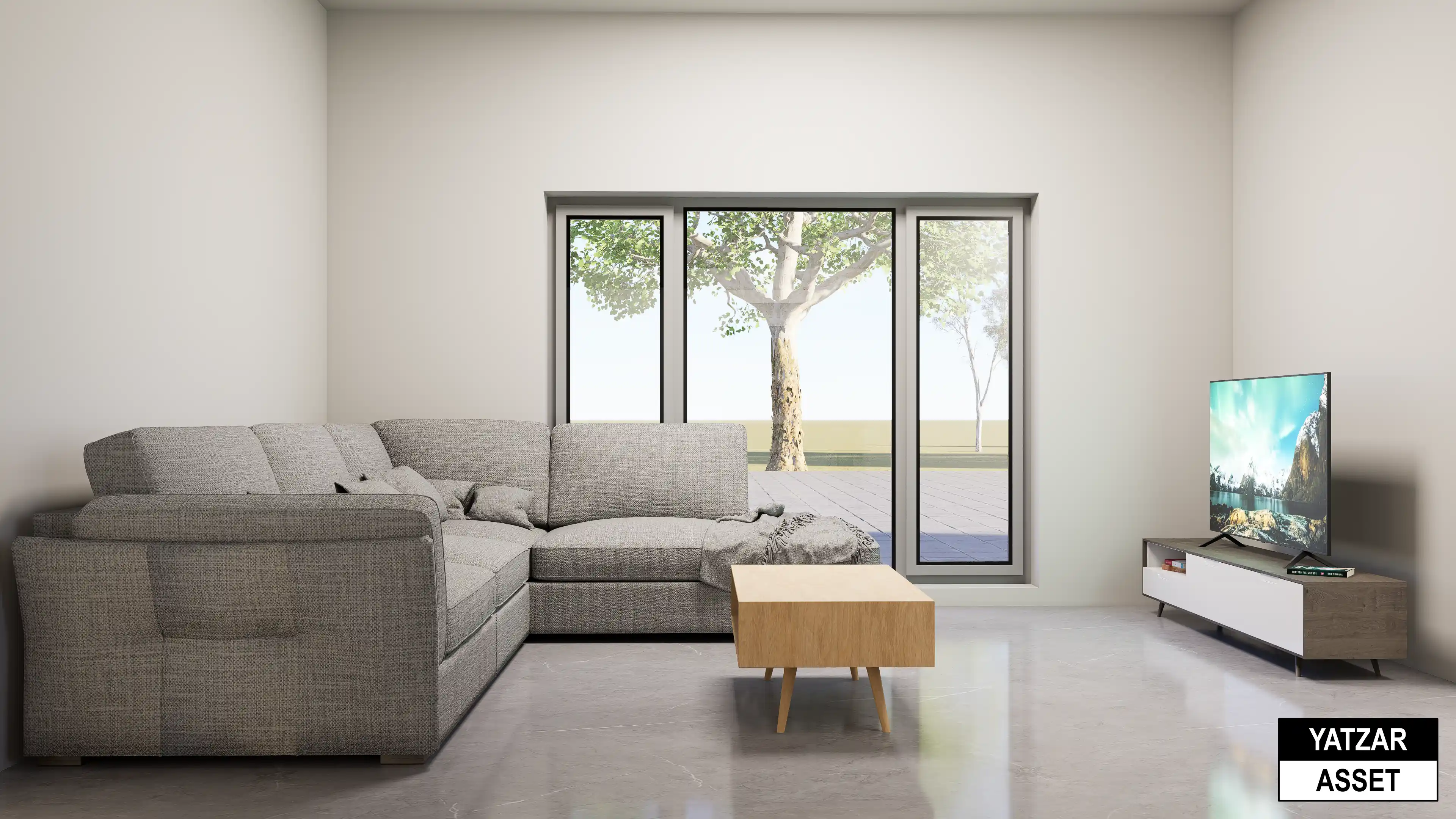 Yatzar Asset | Modern 2BHK House | Blender 3D Model | 1700 sq.ft.