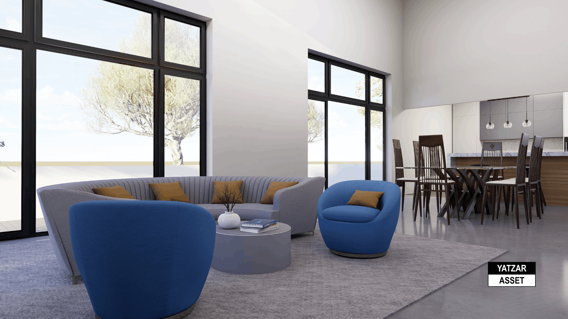 Yatzar Asset | Modern 2BHK House | Blender 3D Model | 1815 sq.ft.