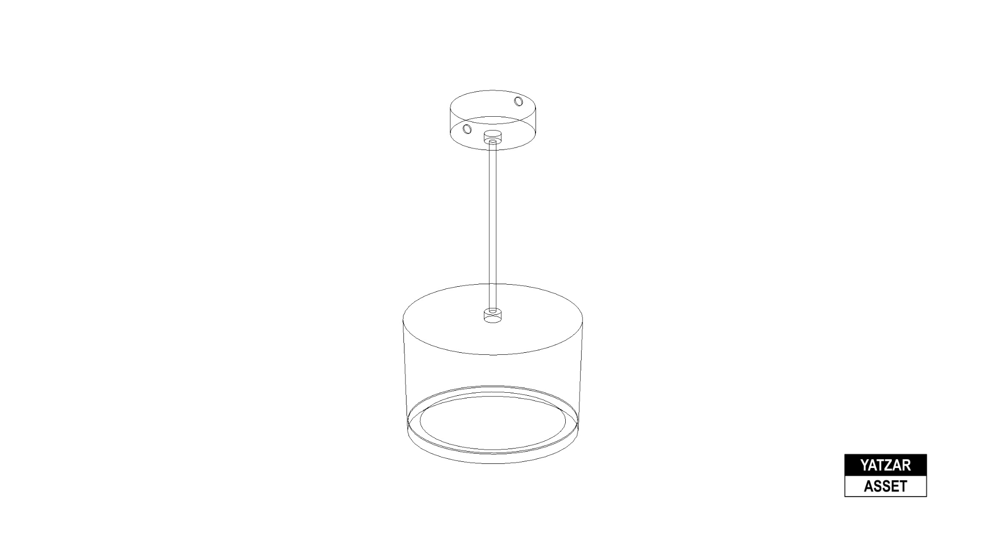 Yatzar Asset | Wipro Lighting | Wipro Halo Plus Suspended Downlight 12W| Revit Model