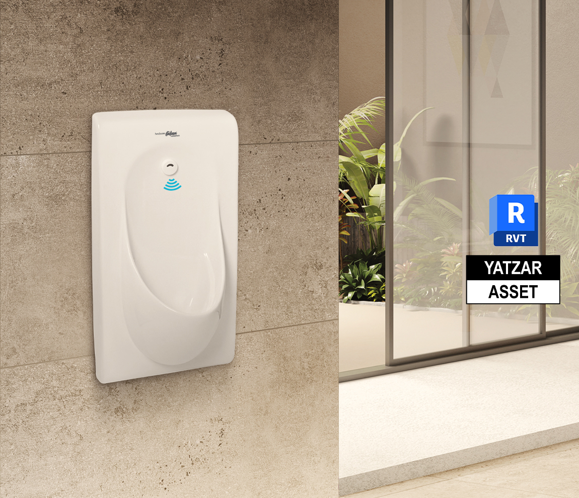 Yatzar Asset | Hindware | Italian Collection Kango Sensor Urinal - Star White
