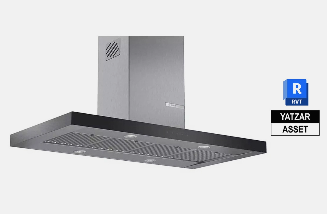 Yatzar Asset Bosch | 4 Supra Glass 120 cm Baffle Filter Ceiling Mounted Kitchen Chimney With Suction Capacity