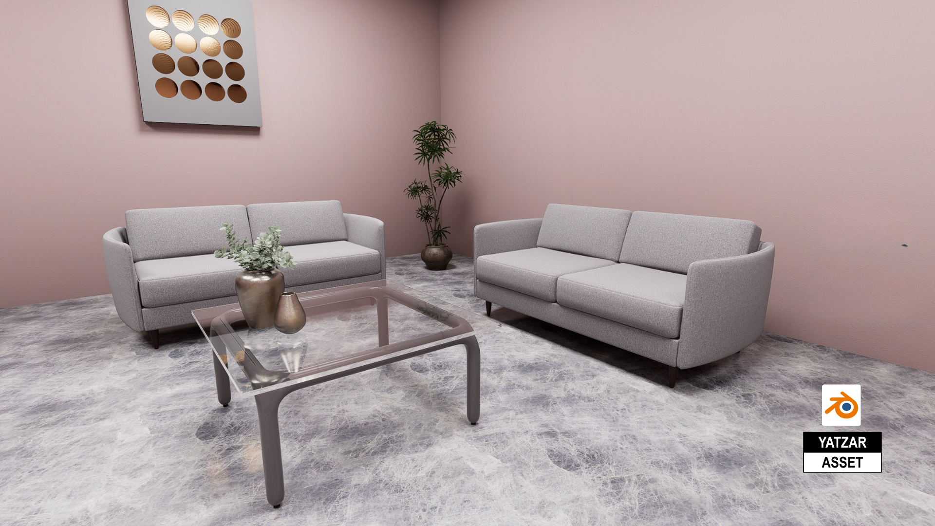 Yatzar Asset Coffee Table | Blender Model