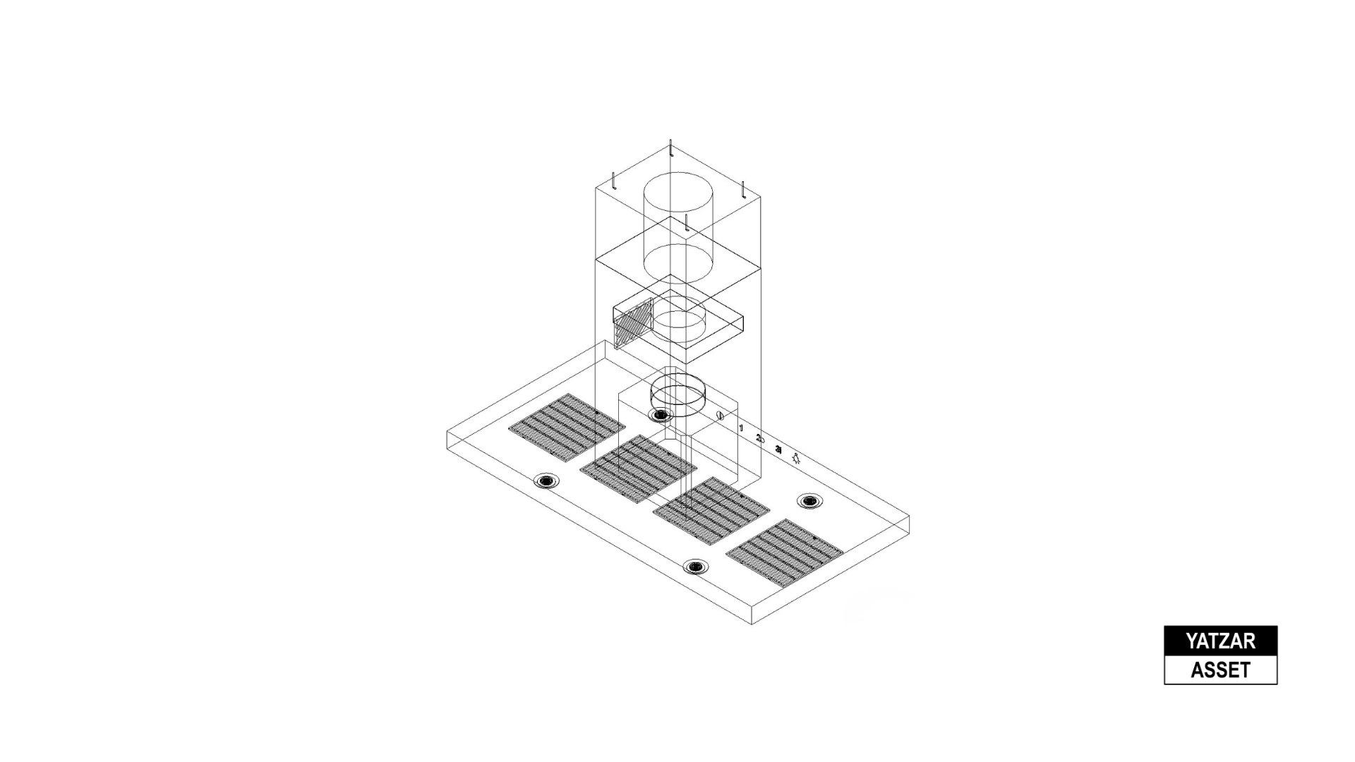 Yatzar Asset | Bosch | 4 Supra Glass 120 cm Baffle Filter Ceiling Mounted Kitchen Chimney With Suction Capacity