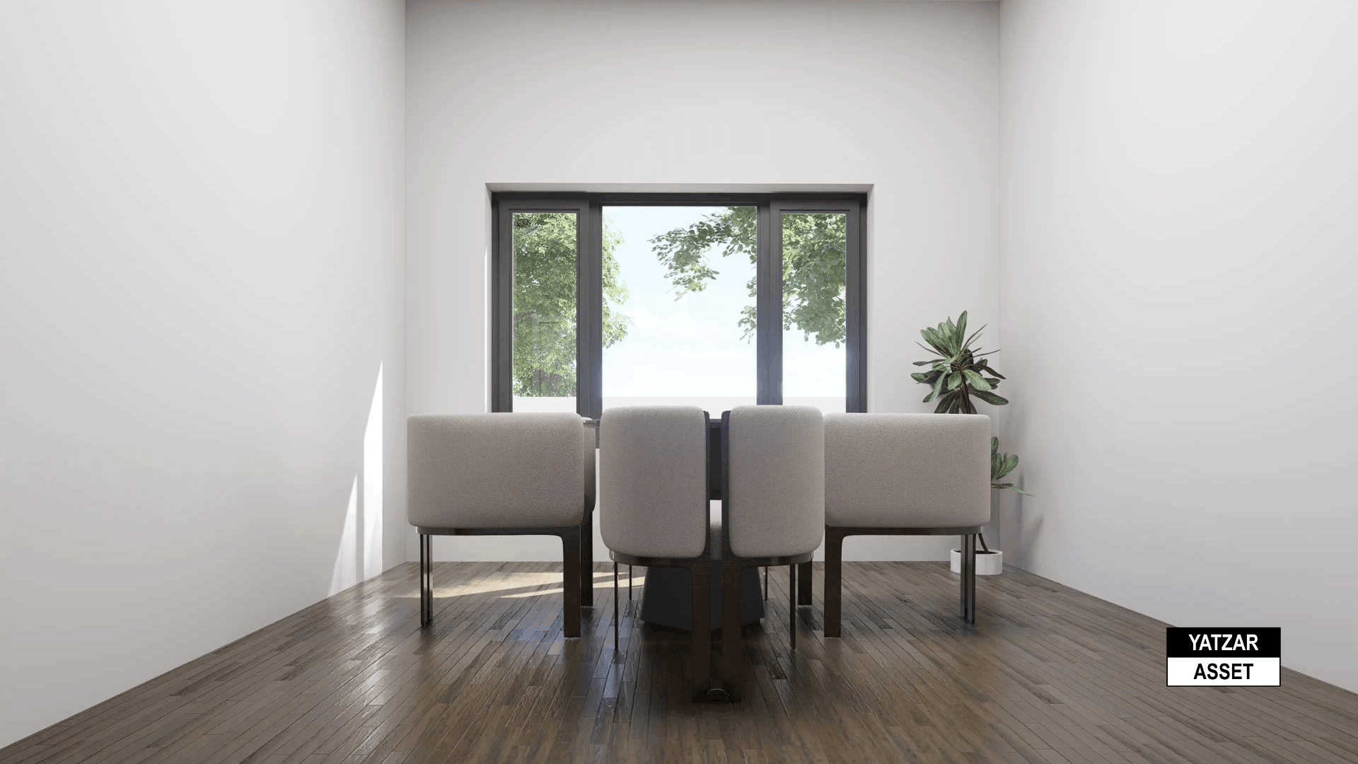Yatzar Asset | Modern 1BHK House | Blender 3D Model | 1031 sq.ft.