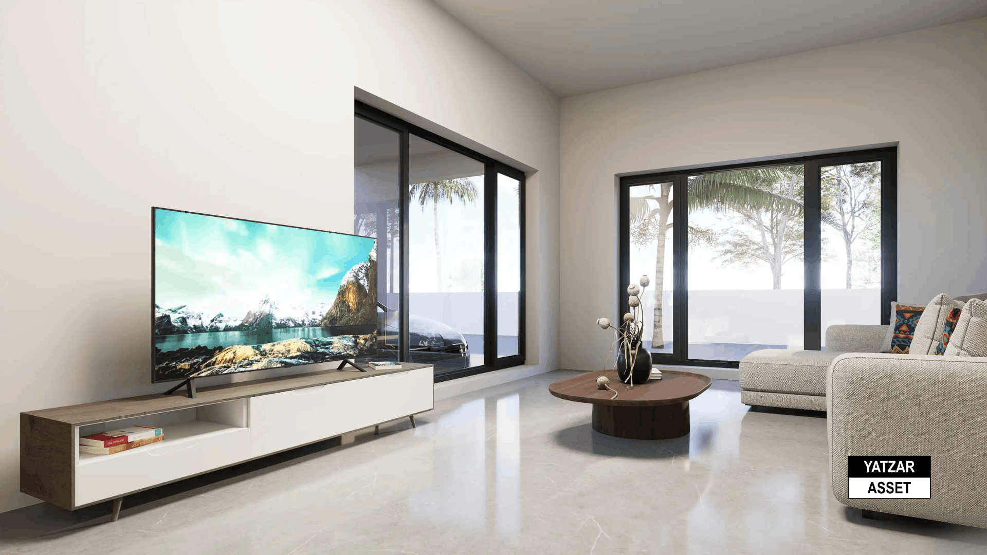 Yatzar Asset | Modern 1BHK House | Blender 3D Model | 1177 sq.ft.