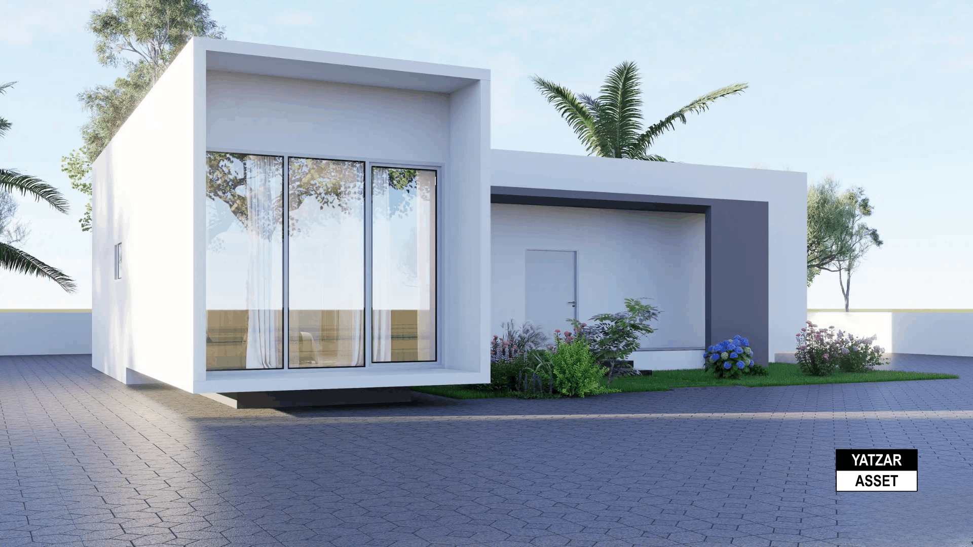 Yatzar Asset | Modern 1BHK House | Blender 3D Model | 1264 sq.ft.