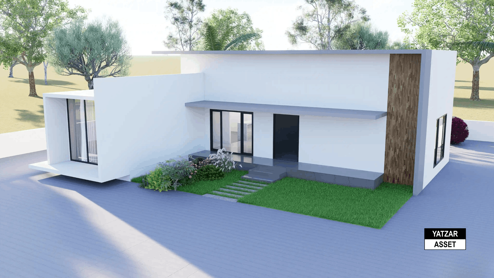 Yatzar Asset | Modern 1BHK House | Blender 3D Model | 1264 sq.ft.