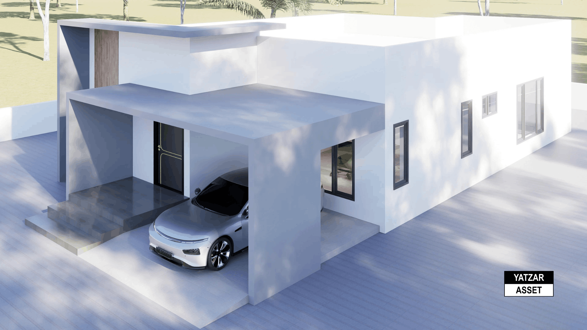 Yatzar Asset | Modern 2BHK House | Blender 3D Model | 1619 sq.ft.