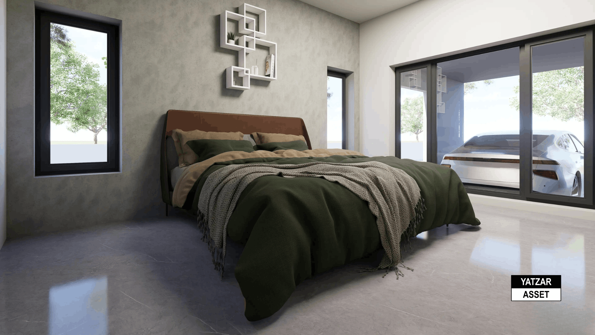 Yatzar Asset | Modern 2BHK House | Blender 3D Model | 1619 sq.ft.