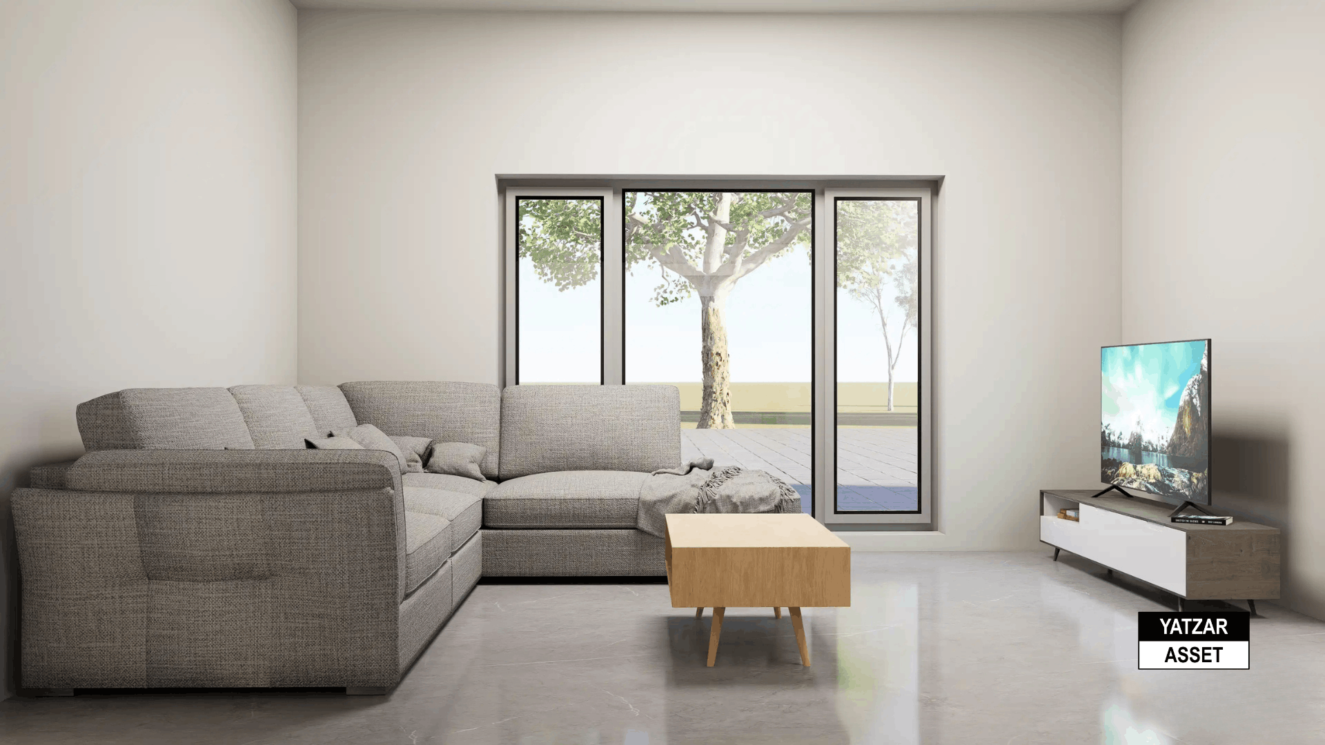Yatzar Asset | Modern 2BHK House | Blender 3D Model | 1700 sq.ft.